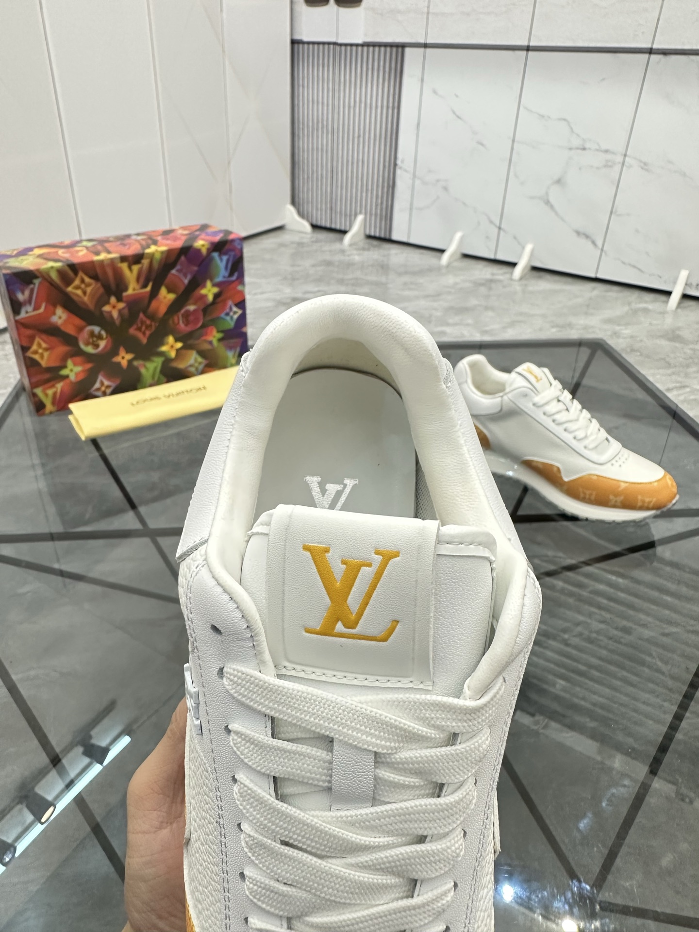 Louis Vuitton Low-Top White Leather Casual Sneakers | Size 38-44 9 i1740370977637 4365 0 7