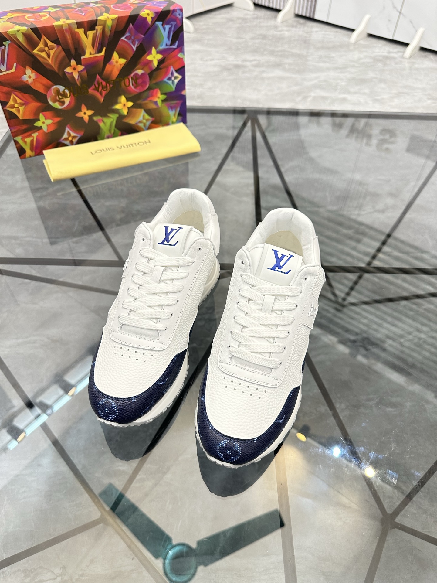 Louis Vuitton Men's Low-Top Trainer Sneaker in Signature Monogram, Sizes 38-44 2 i1740371028529 4574 0 1