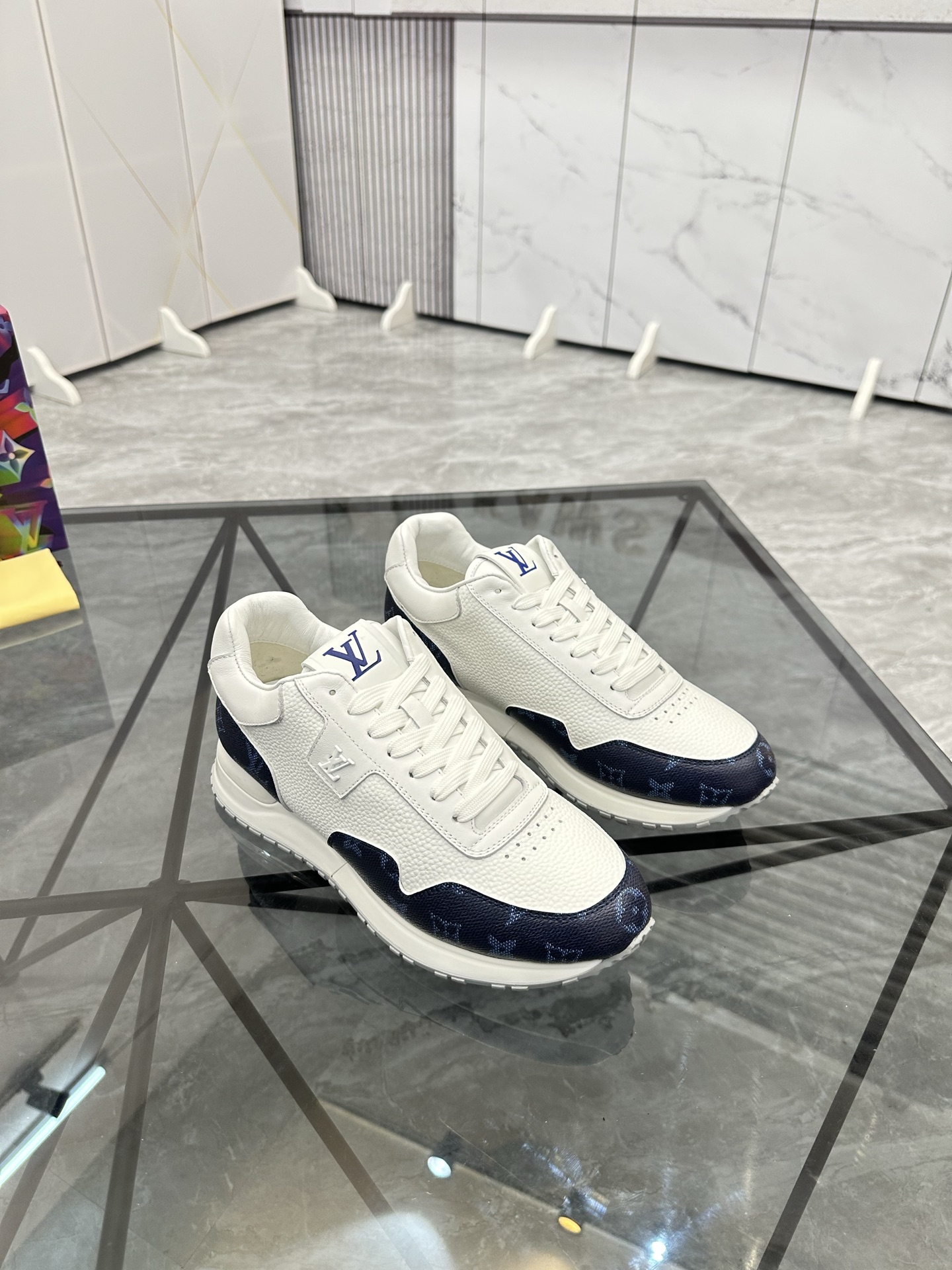 Louis Vuitton Men's Low-Top Trainer Sneaker in Signature Monogram, Sizes 38-44 3 i1740371028686 5089 0 2