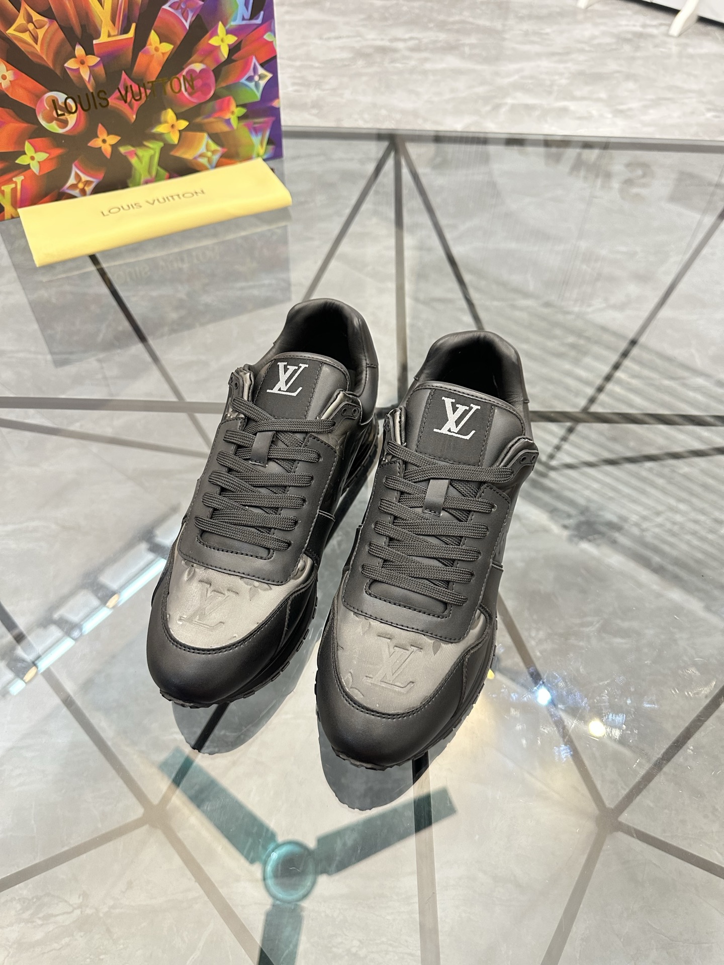 Louis Vuitton Men's Black Leather Low-Top Sneakers - Size 38-44 2 i1740371081812 824 0 1
