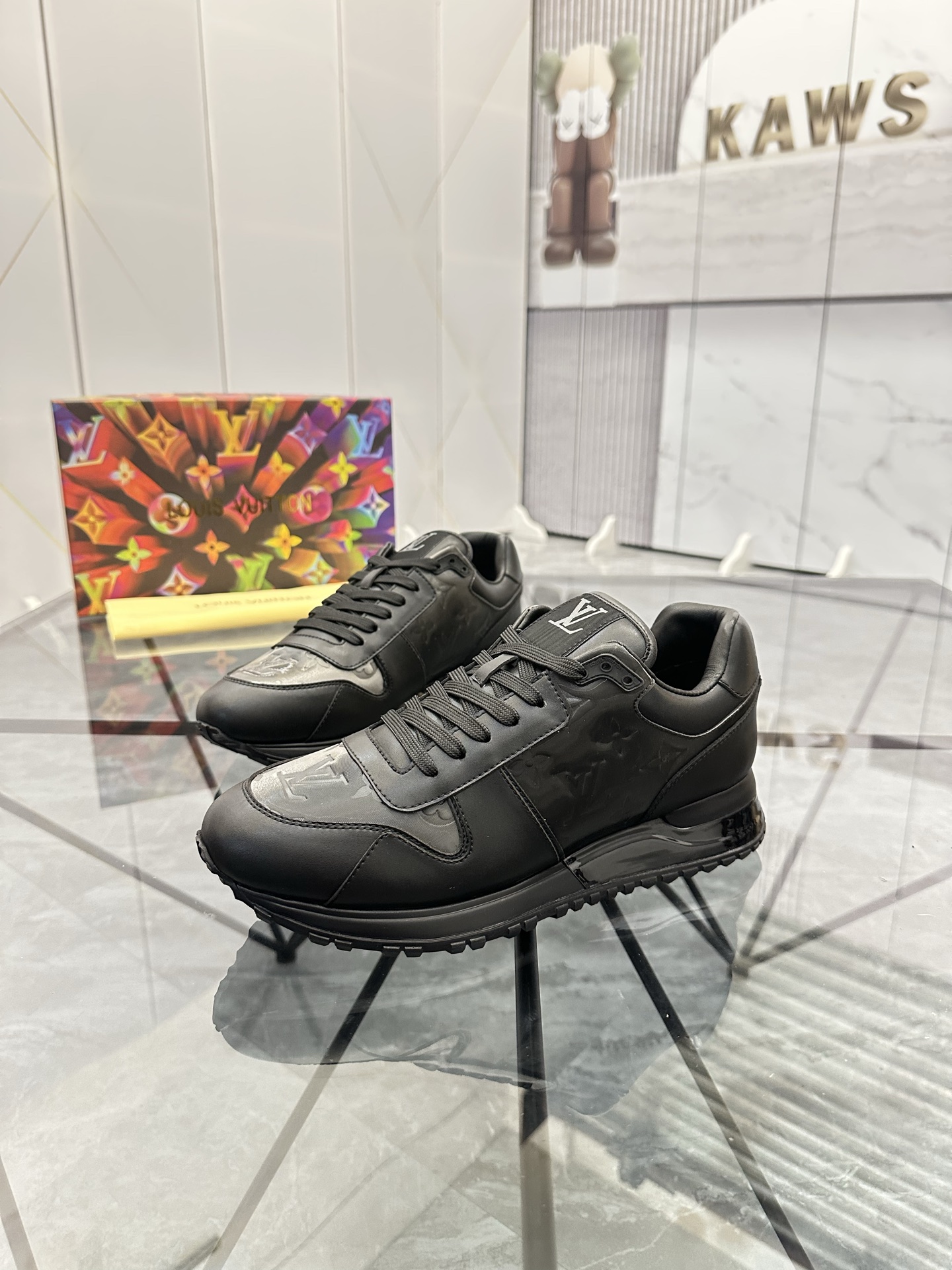 Louis Vuitton Men's Black Leather Low-Top Sneakers - Size 38-44 1 i1740371082035 4612 0 0
