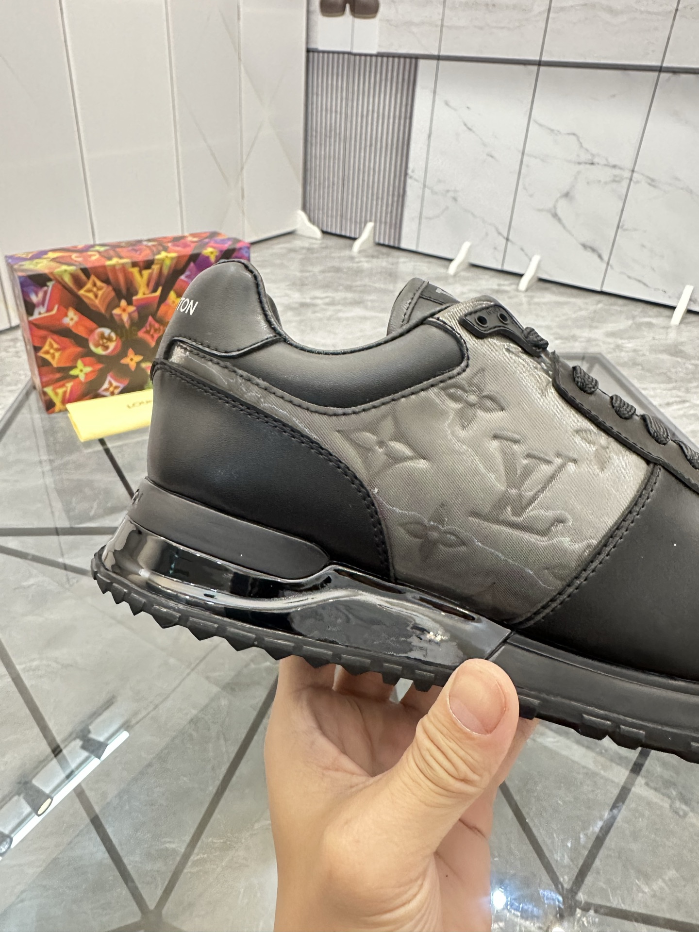 Louis Vuitton Men's Black Leather Low-Top Sneakers - Size 38-44 7 i1740371085479 3437 0 6