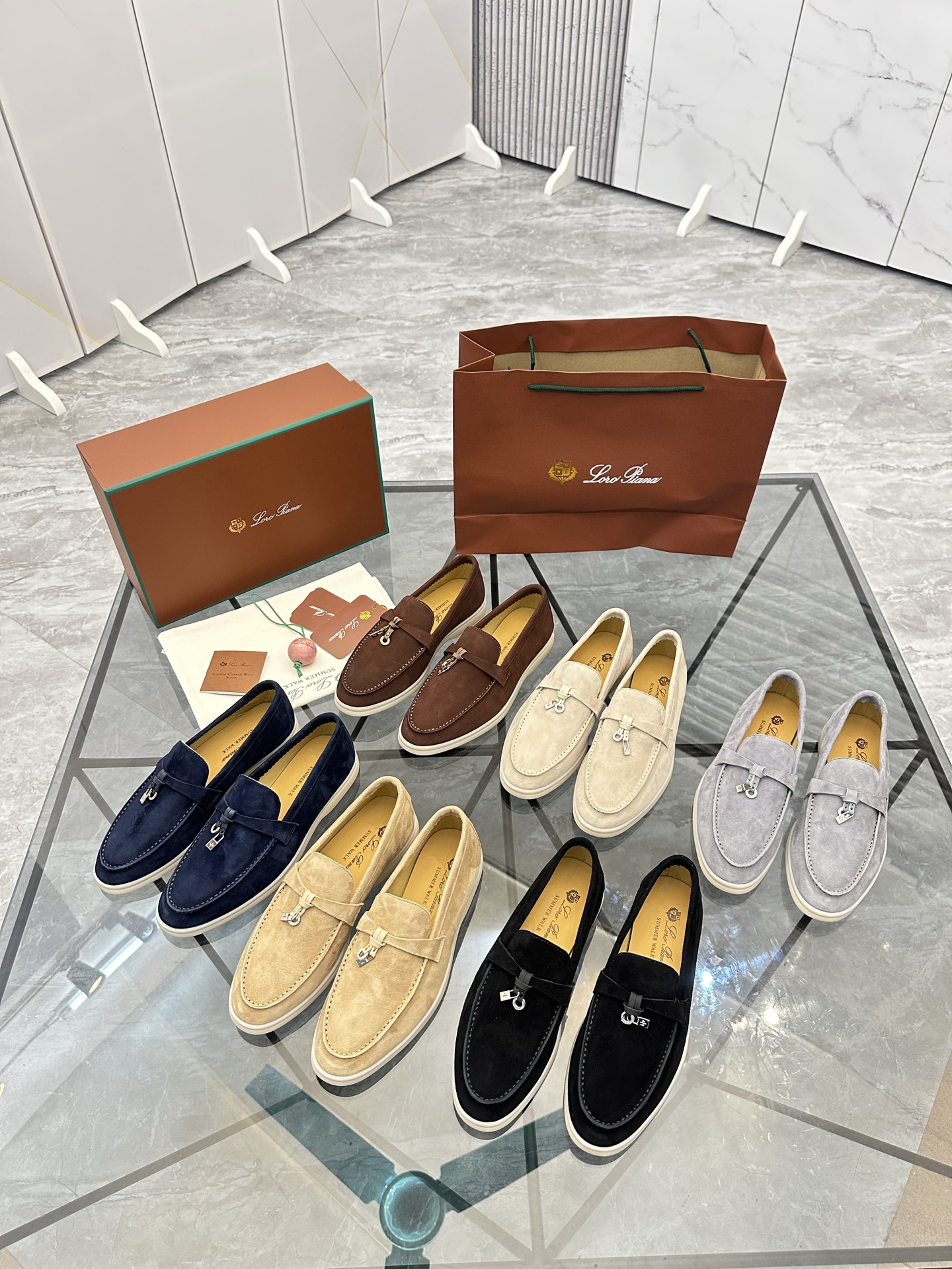 Loro Piana Suede Leather Loafers - Comfortable Slip-On Style Shoes 10 i1740371212089 3997 0 10