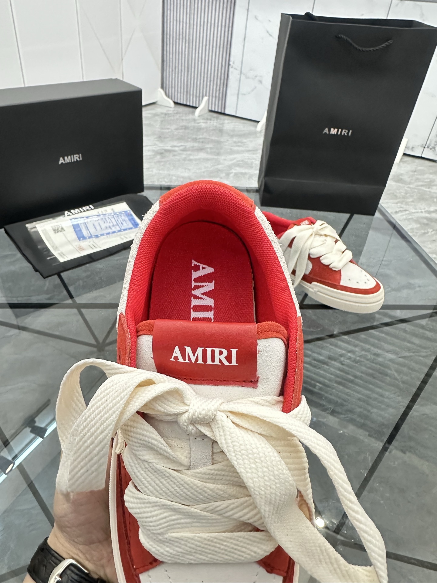 Precio de venta: P270 Guangzhou Top Quality [Marca: AMIRI* "Emil*] Low-top Casual Shoes Talla: 39-44