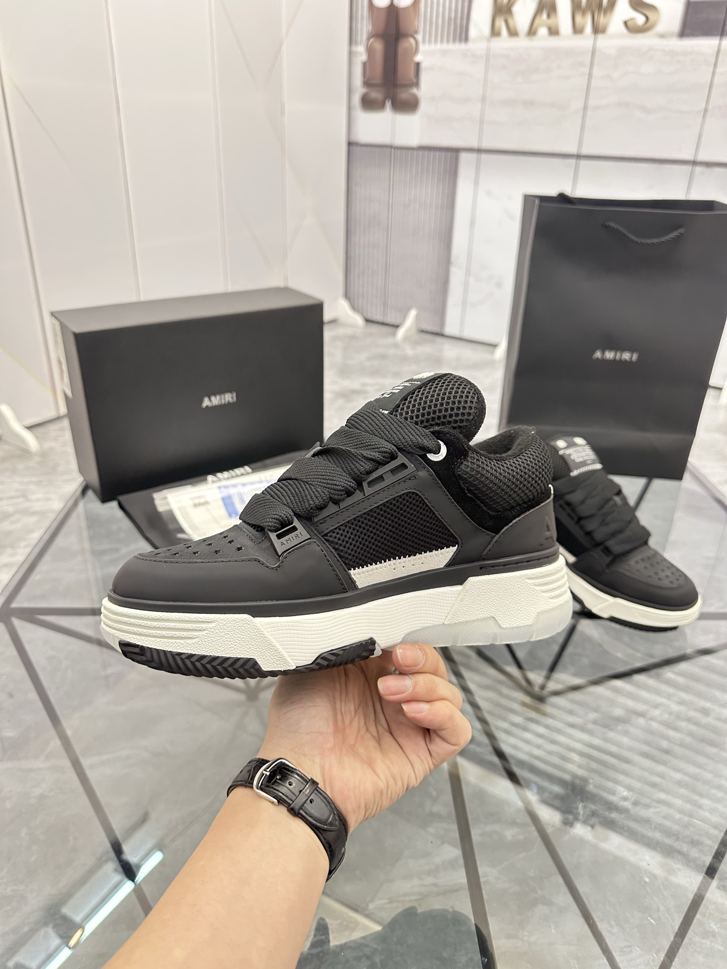 Precio de venta: P330 Guangzhou Top Quality [Marca: AMIRI* "Emile*"] Low-top Casual Shoes Talla: 39-