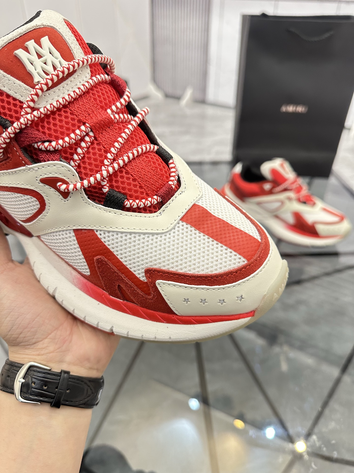 Precio de venta: P330 Guangzhou Top Quality [Marca: AMIRI* "Emile*"] Low-top Casual Shoes Talla: 39-