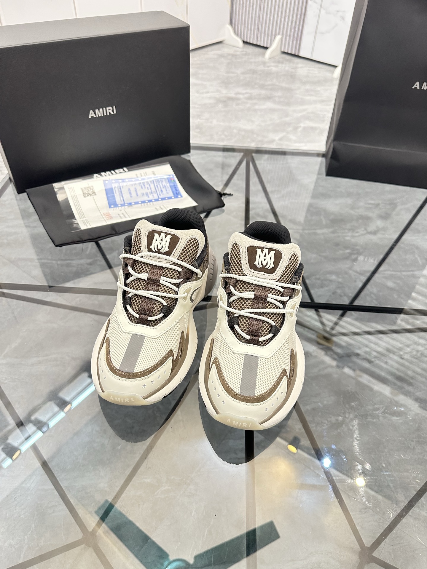 Precio de venta: P330 Guangzhou Top Quality [Marca: AMIRI* "Emile*"] Low-top Casual Shoes Talla: 39-