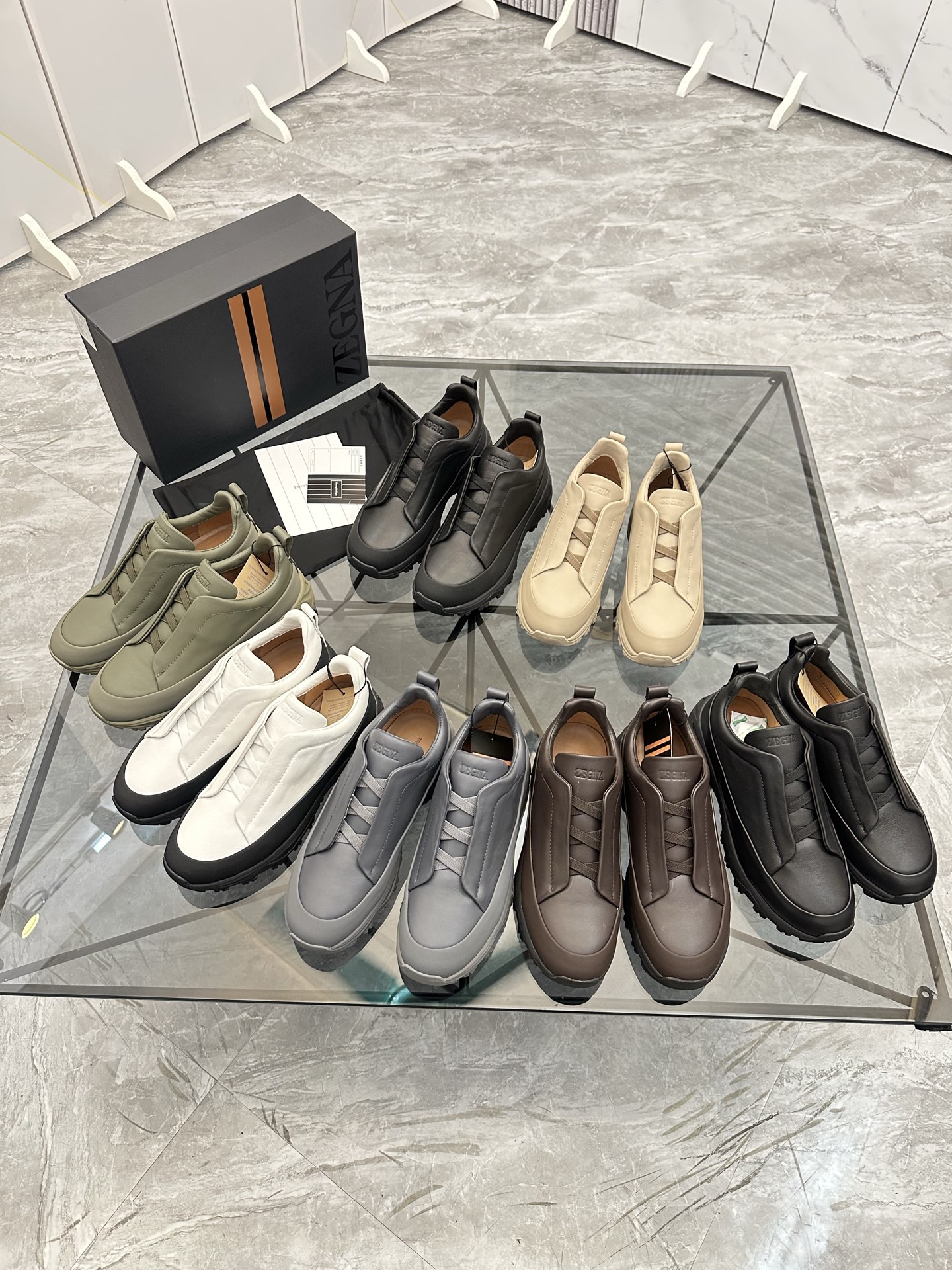 Zegna Low-Top Leather Casual Sneakers, Men's Sizes 38-47, Premium Quality 11 i1742893191674 6045 0 9