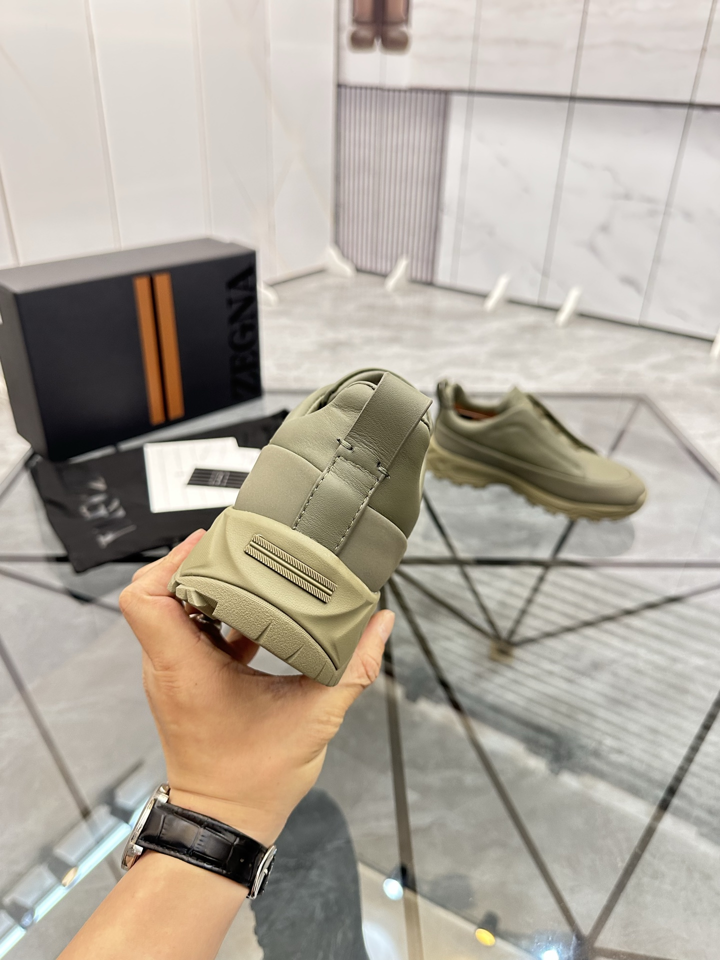 Zegna Low-Top Leather Sneakers - Italian Craftsmanship, Superior Comfort 9 i1742893246398 2135 0 7