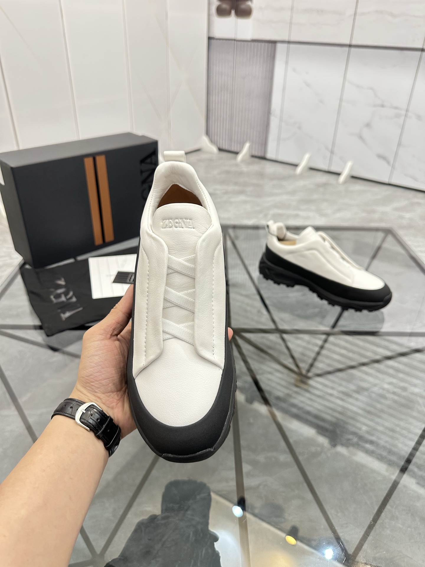 Zegna Low-Top Leather Sneakers - Premium Quality, Comfortable Fit 6 i1742893257021 6318 0 4