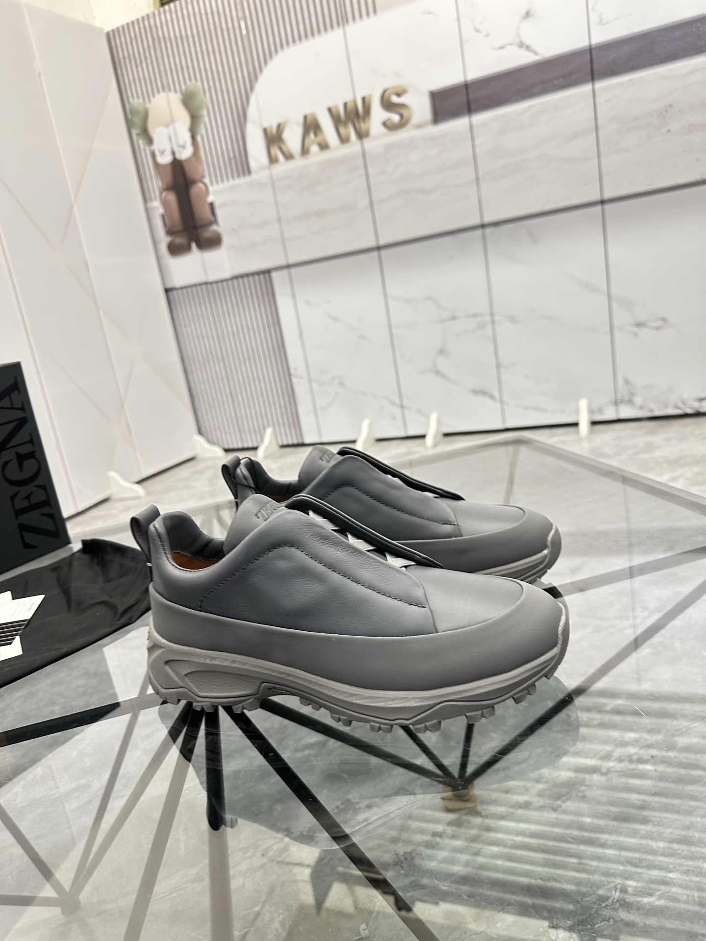 Zegna Men's Grey Leather Low-Top Sneakers, Sizes 38-47, Premium Quality 4 i1742893271278 3527 0 2