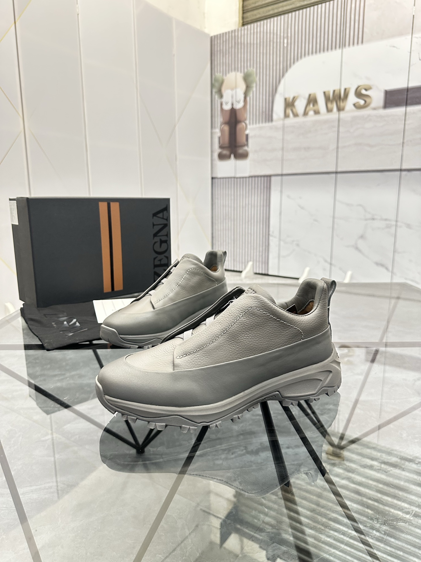 Zegna Men's Gray Leather Low-Top Sneakers: Premium Comfort & Style (Sizes 38-44) 2 i1742893363262 1862 0 0