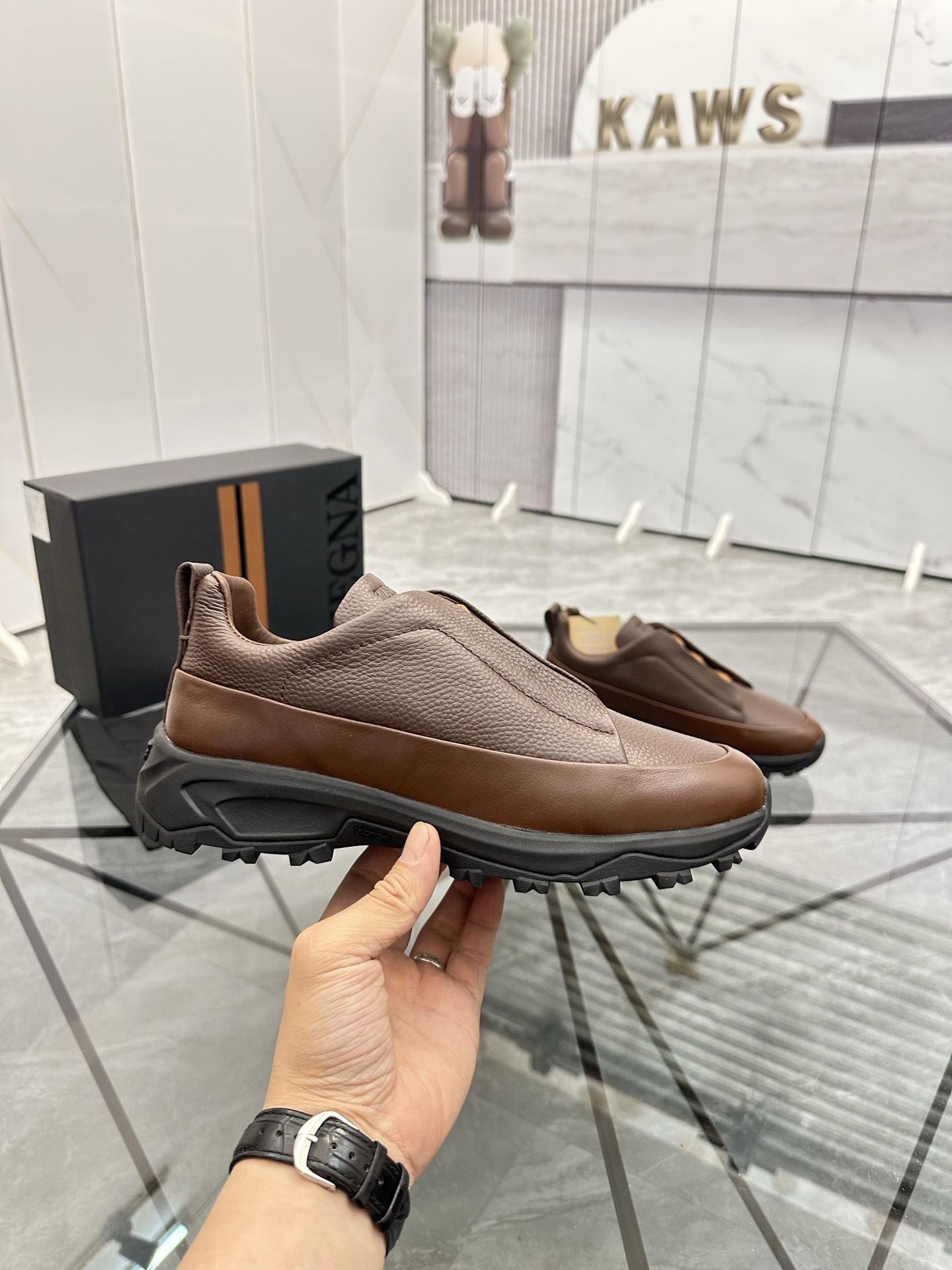 Zegna Low-Top Leather Sneakers - Brown Casual Shoes for Men 5 i1742893375706 4276 0 3