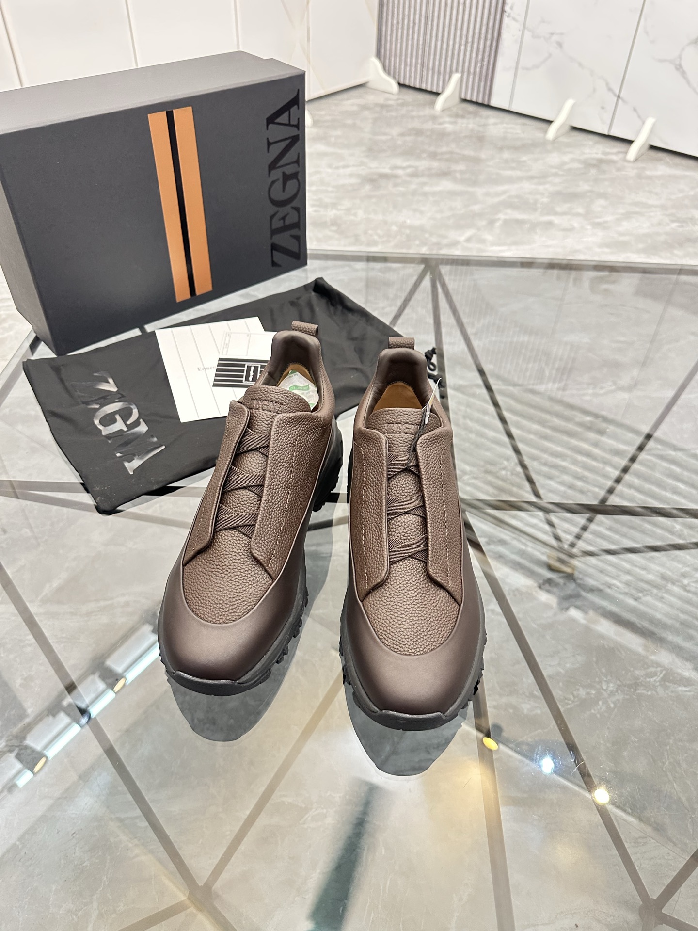 Zegna Low-Top Leather Casual Shoes - Premium Quality, Sizes 38-47 3 i1742893387107 4136 0 1
