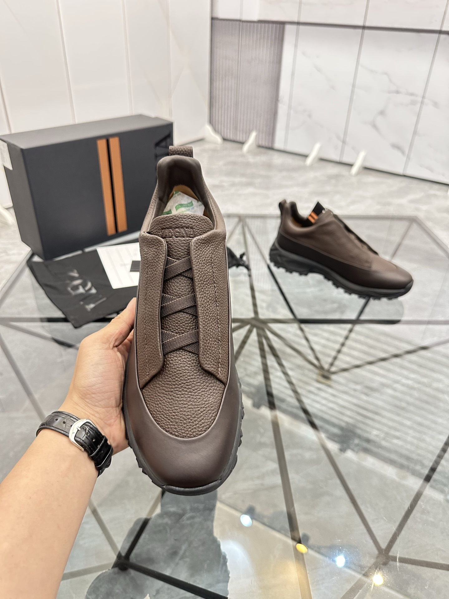 Zegna Low-Top Leather Casual Shoes - Premium Quality, Sizes 38-47 6 i1742893387230 4933 0 4