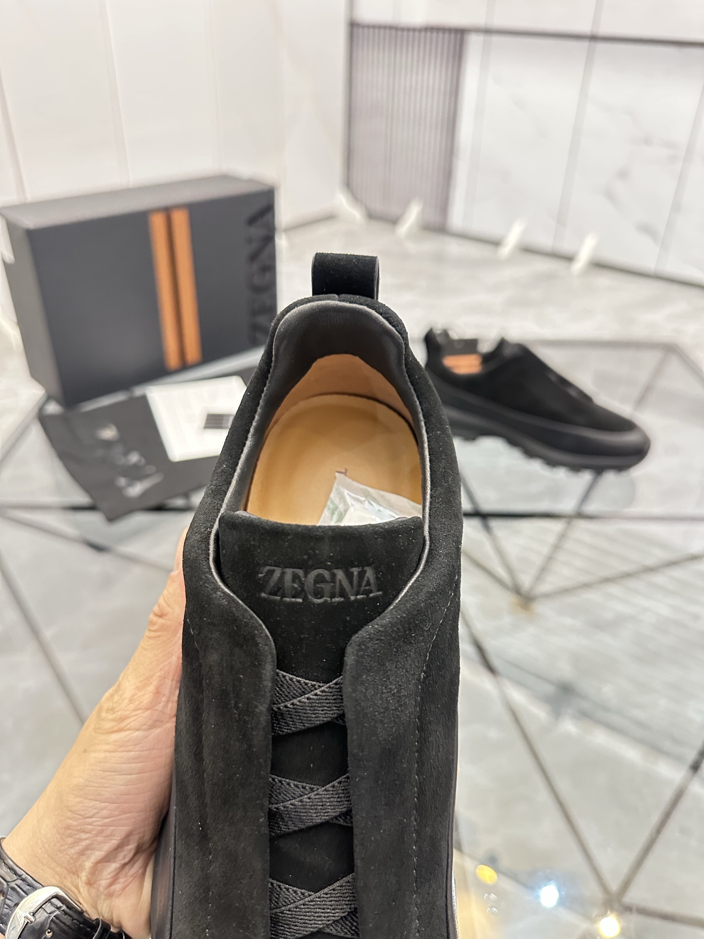 Zegna Men's Black Suede Low-Top Sneakers - Italian Luxury 8 i1742893414324 2609 0 6