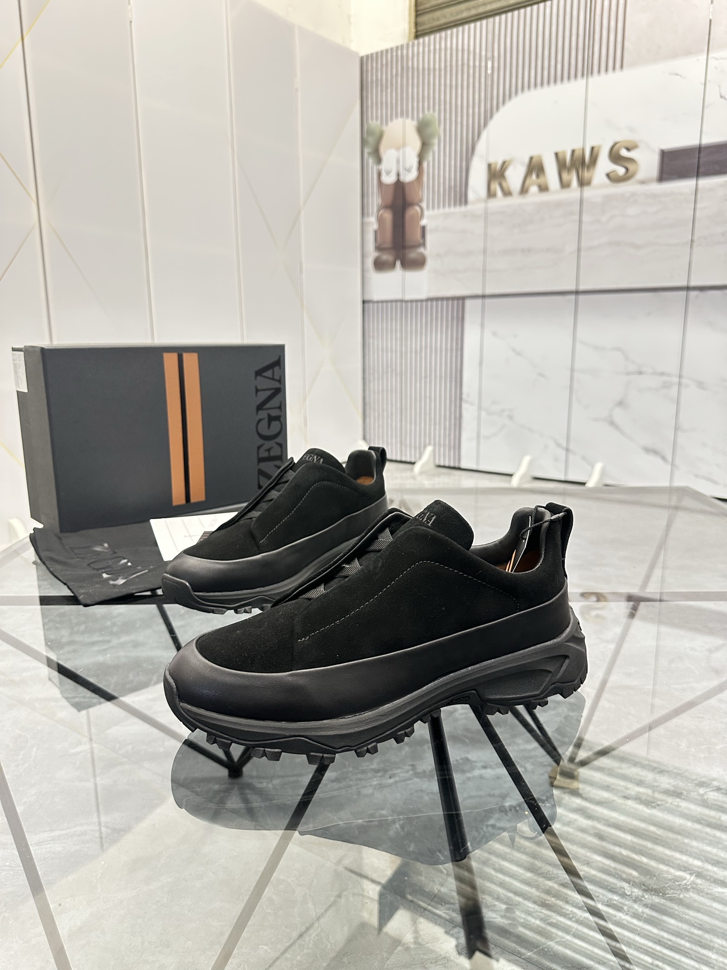 Zegna Men's Black Suede Low-Top Sneakers - Italian Luxury 1 Zegna Men's Black Suede Low-Top Sneakers - Italian Luxury
