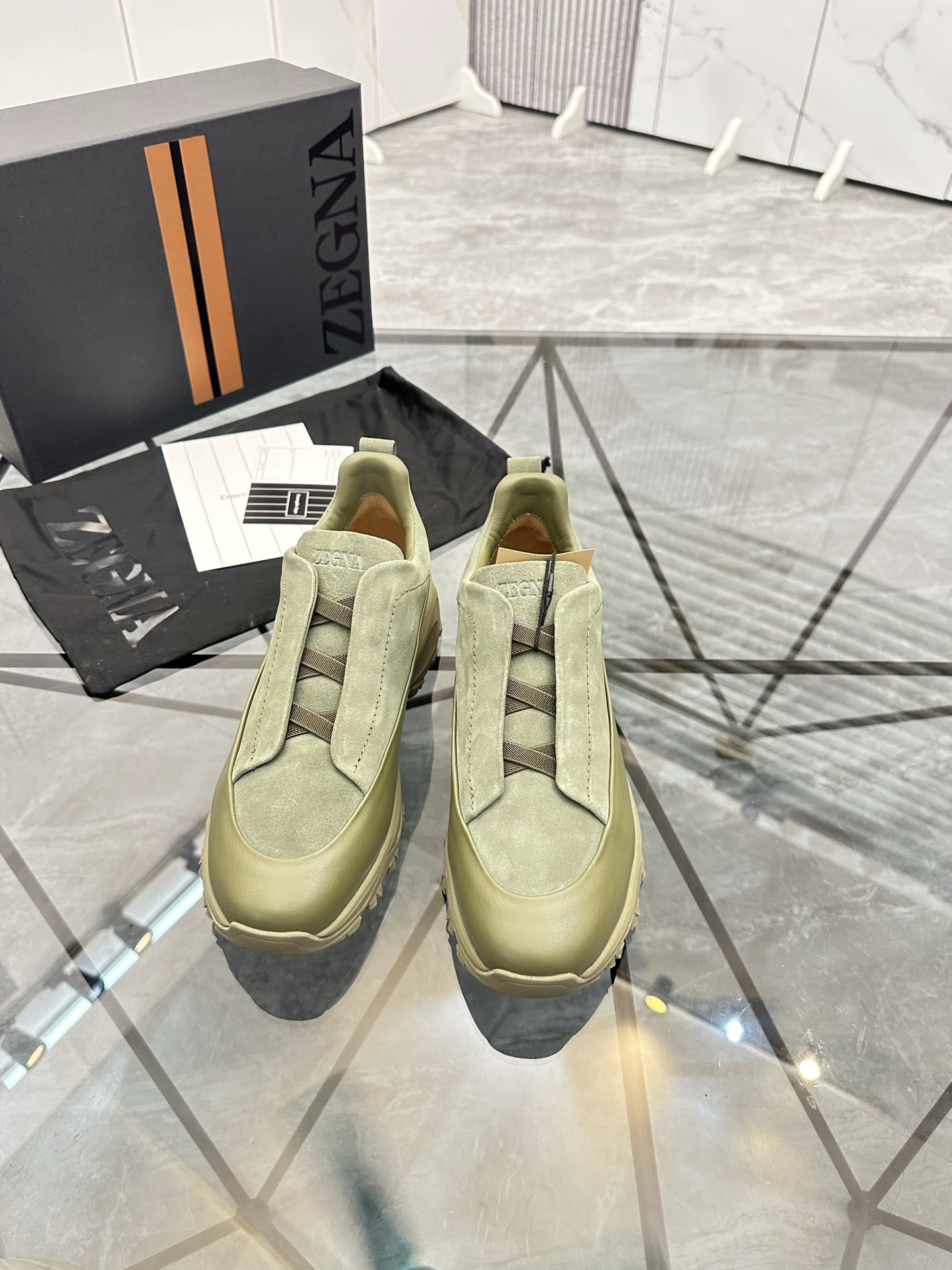 Zegna Low-Top Green Suede Leather Casual Shoes - Premium Quality, Sizes 38-47 3 i1742893483014 8065 0 1