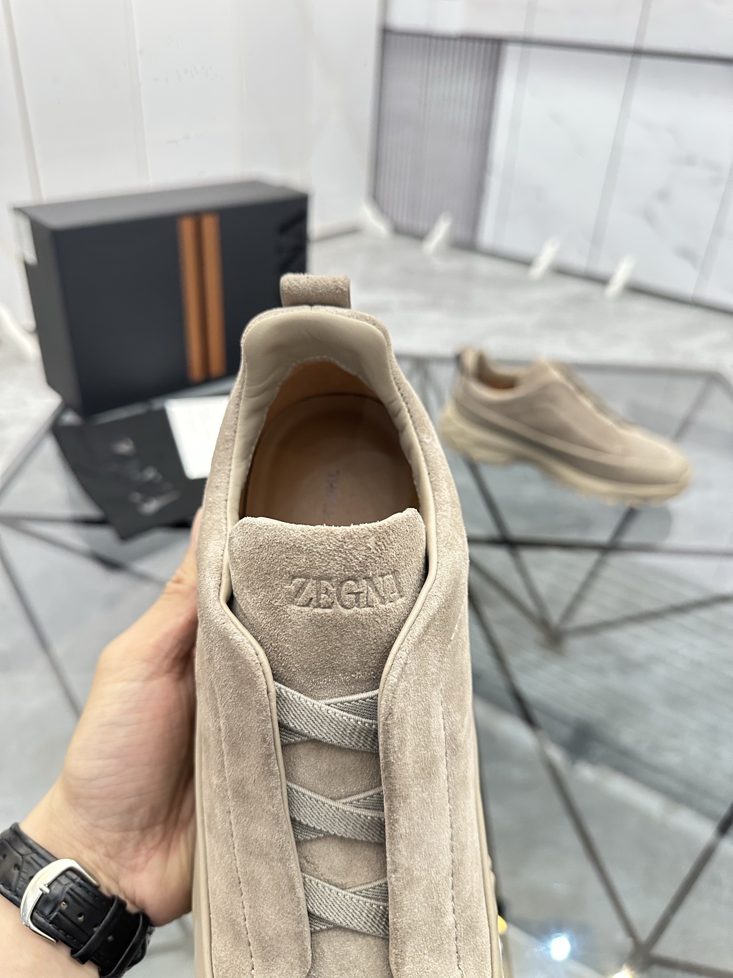Zegna Low-Top Beige Suede Sneakers - Comfortable & Stylish Shoes 9 i1742893498264 3489 0 7