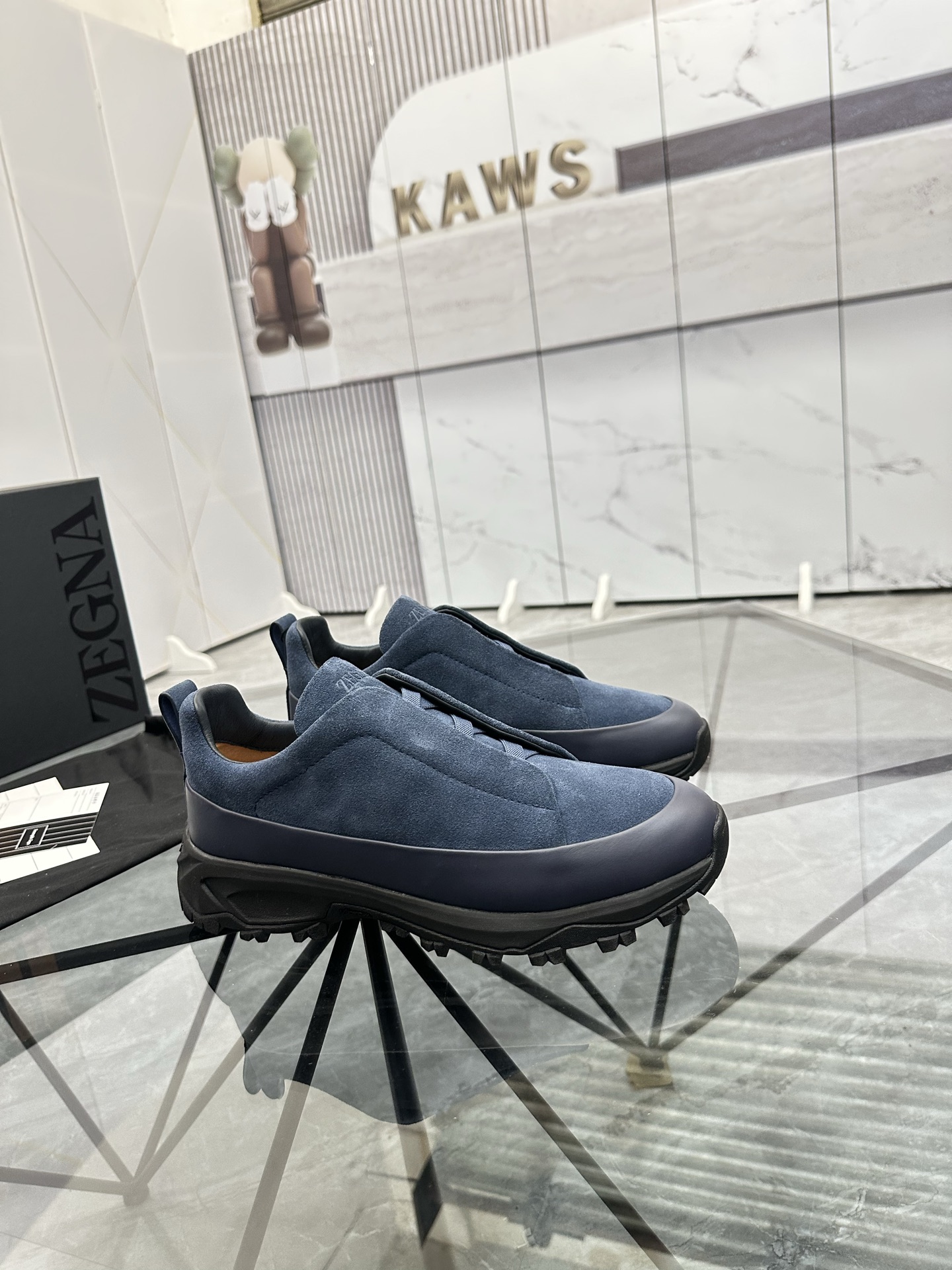 Zegna Men's Blue Suede Low-Top Sneakers - Premium Quality, Sizes 38-47 4 i1742893510277 7550 0 2