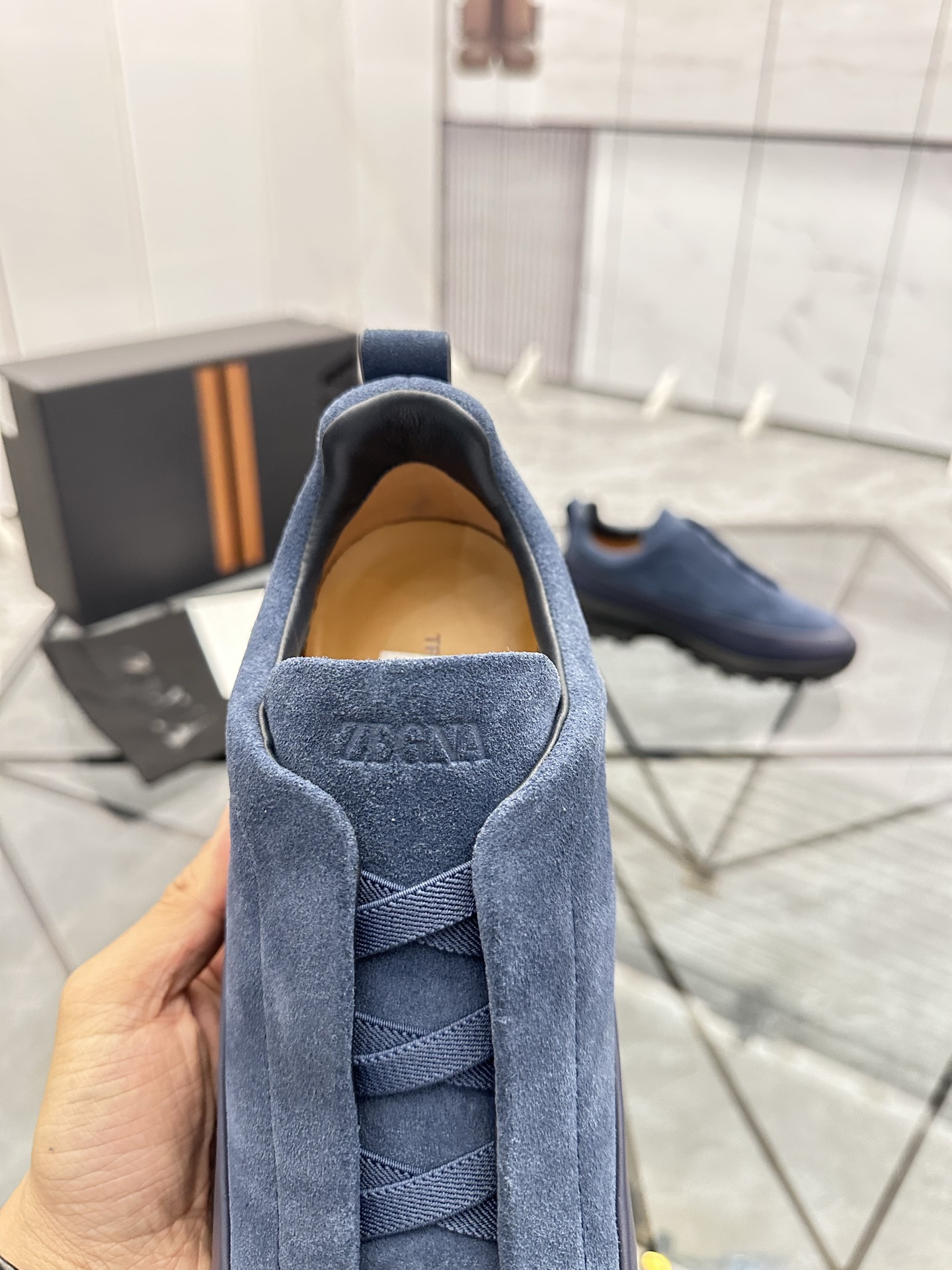 Zegna Men's Blue Suede Low-Top Sneakers - Premium Quality, Sizes 38-47 9 i1742893510389 6129 0 7