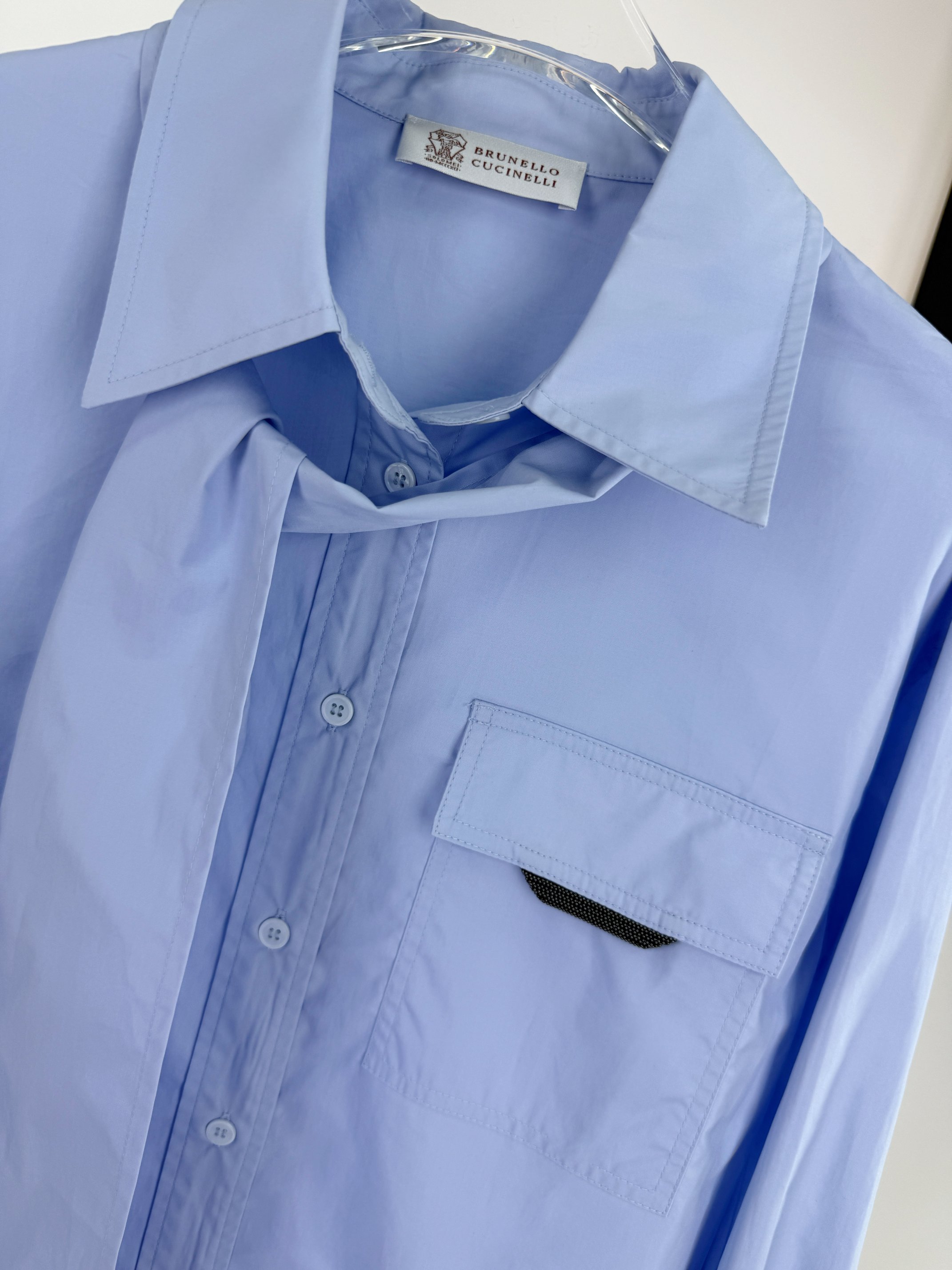 2025 Brumello Cucinelli Women’s Shirt with Unique Chain Pocket Design - 图片 7