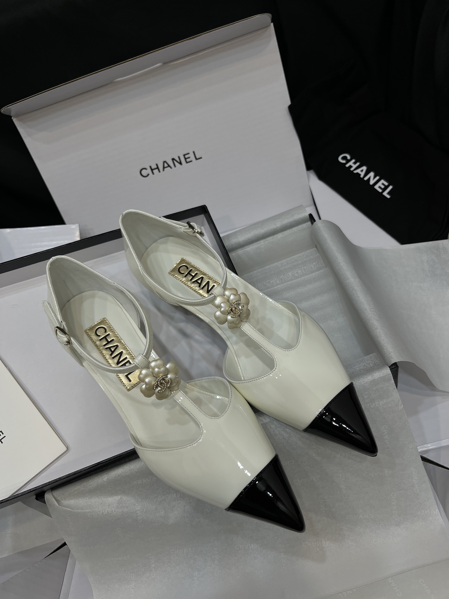 Chanel Sapatos de Camada Única Pele de vitelo Couro vaca genuíno carneiro Colecção Primavera