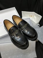 Dior Shoes Loafers Calfskin Cowhide Lambskin Sheepskin TPU Spring Collection