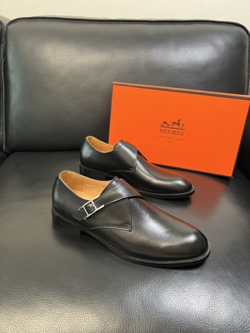 Hermes Men's Monk Strap Dress Shoes - Italian Leather, Superior Comfort 1 Hermes Men's Monk Strap Dress Shoes - Italian Leather, Superior Comfort