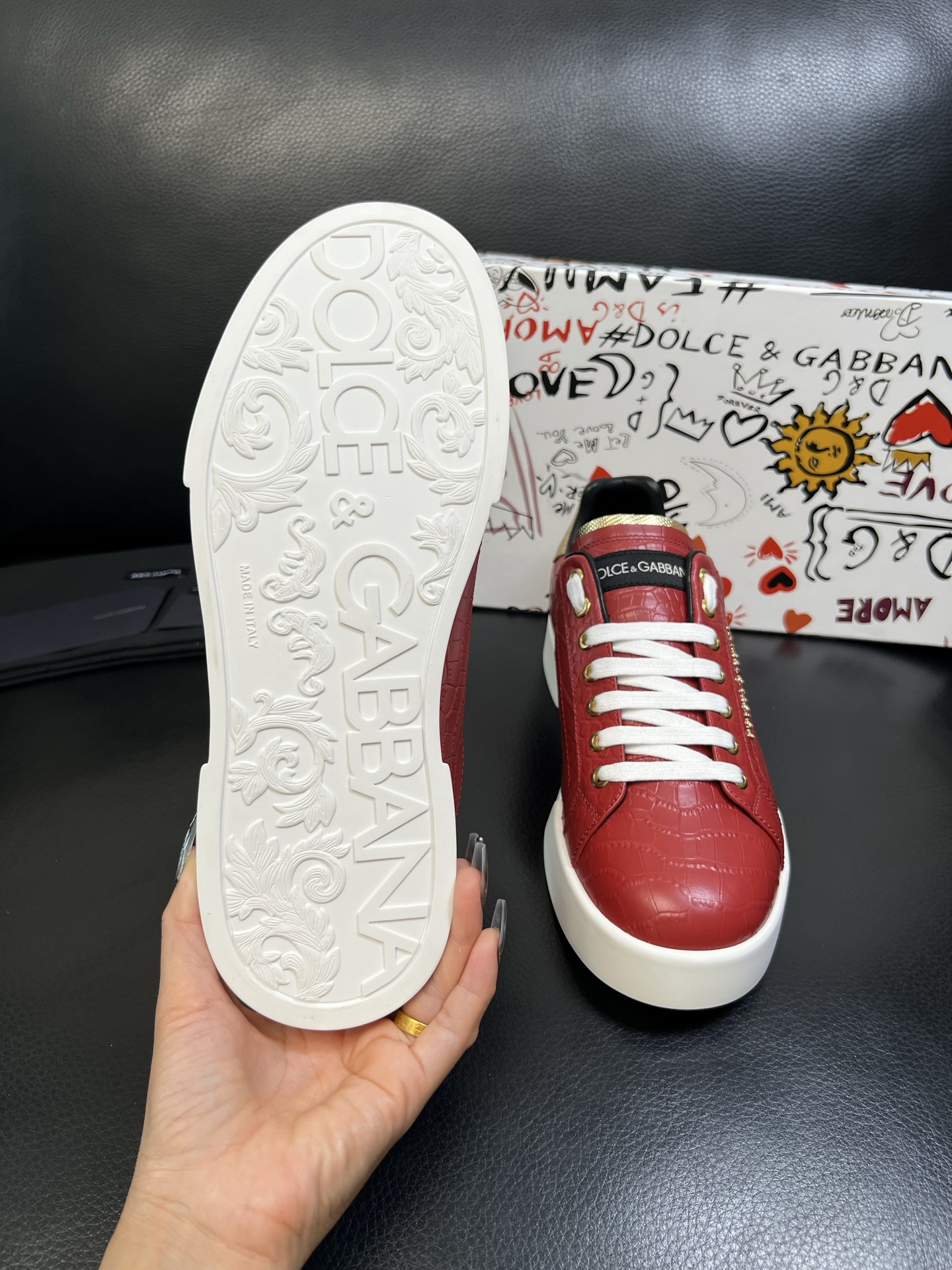 Dolce & Gabbana 高品质 顶级工艺品 杜嘉班纳 爆款专柜新品同步，鞋面意大利进口牛皮料，高