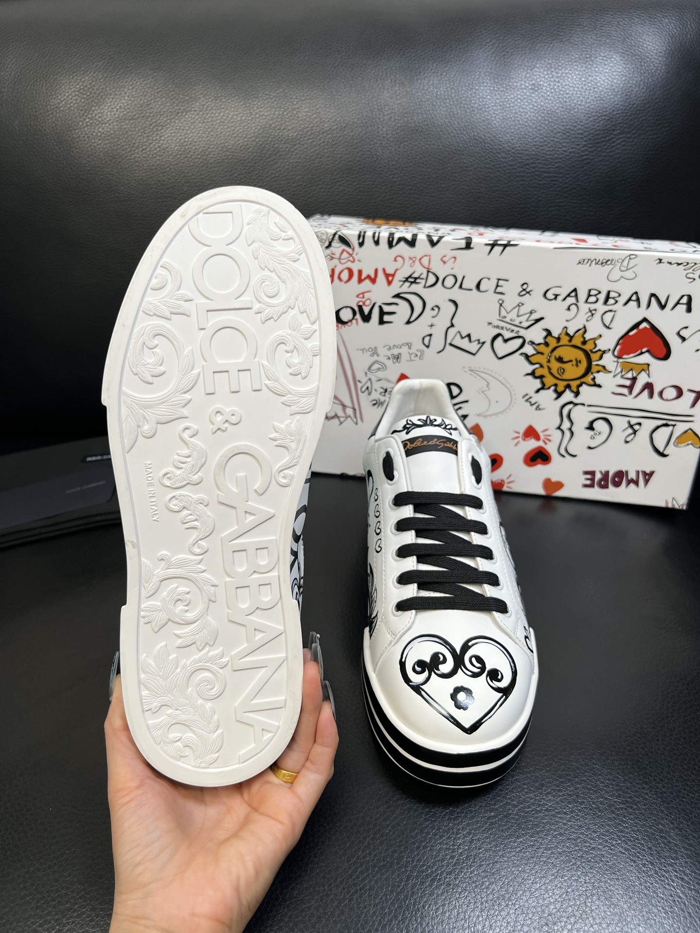 Dolce & Gabbana 高品质 顶级工艺品 杜嘉班纳 爆款专柜新品同步，鞋面意大利进口牛皮料，高