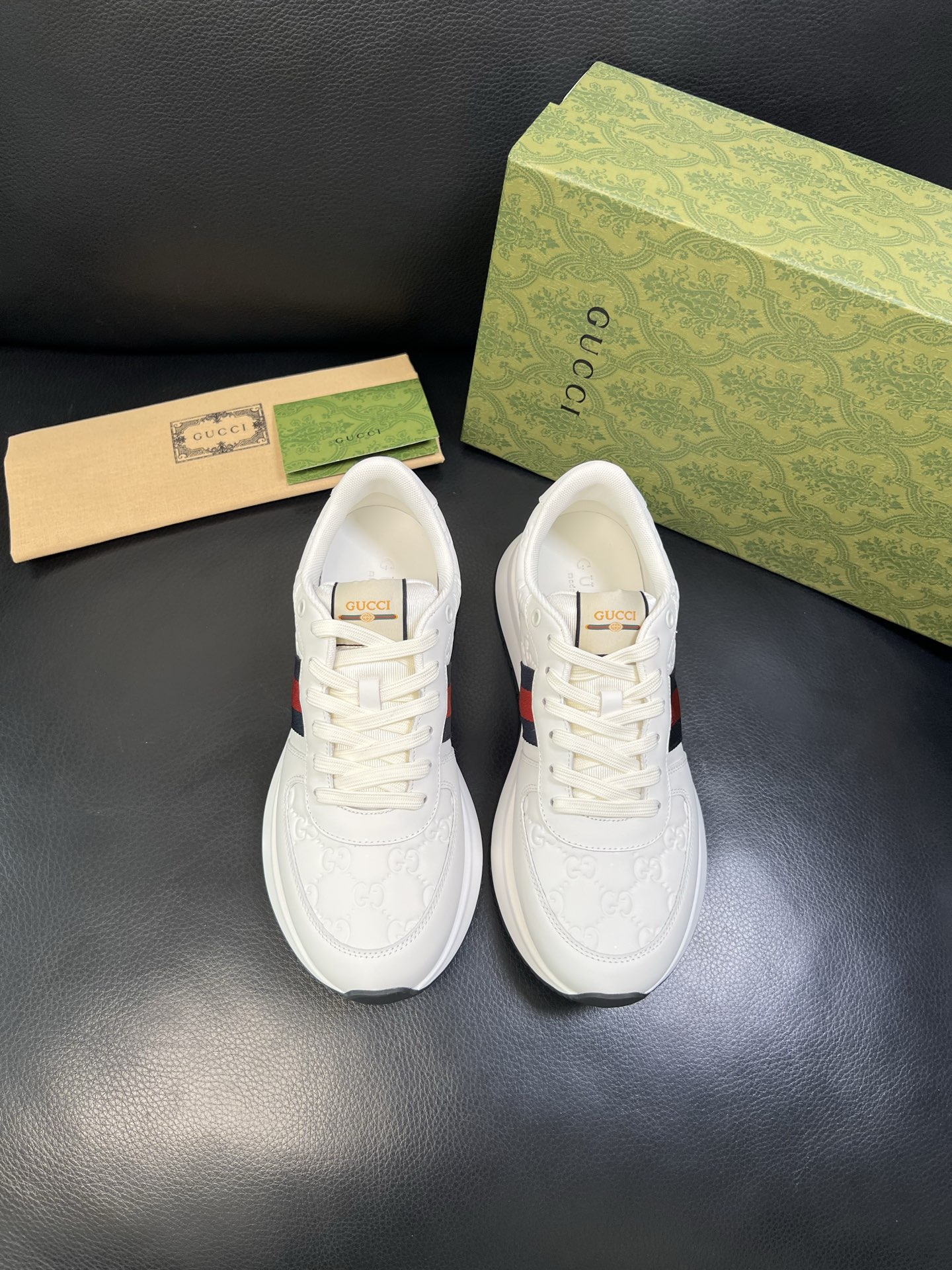 Gucci 高品质 顶级工艺品 古奇 专柜新款原厂配置，意大利进口牛皮搭配印花面料，进口牛皮内里垫，透气