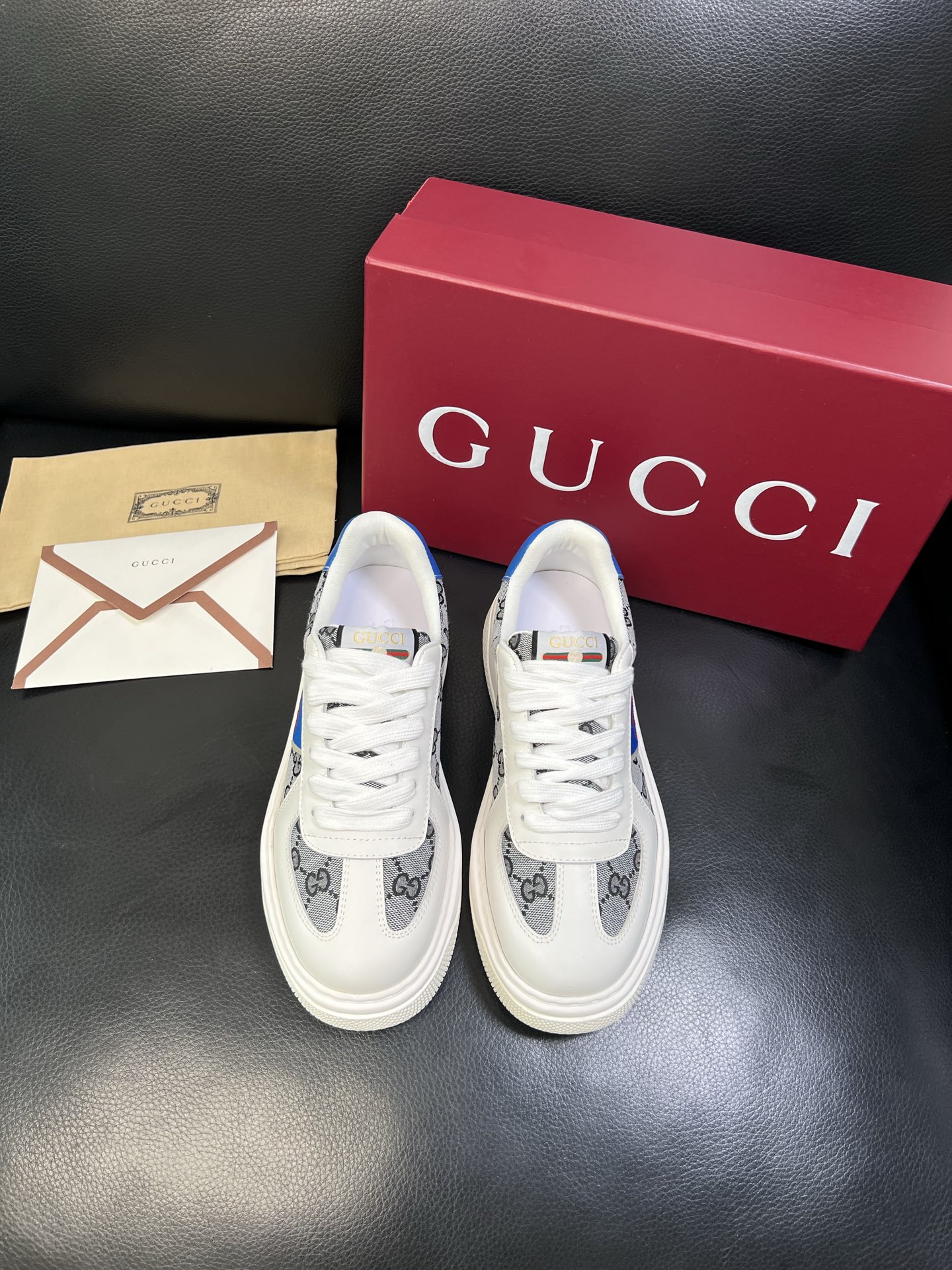 Gucci 高品质 顶级工艺品 古奇 专柜新款原厂配置，意大利进口牛皮搭配印花布面料，进口牛皮内里垫，透