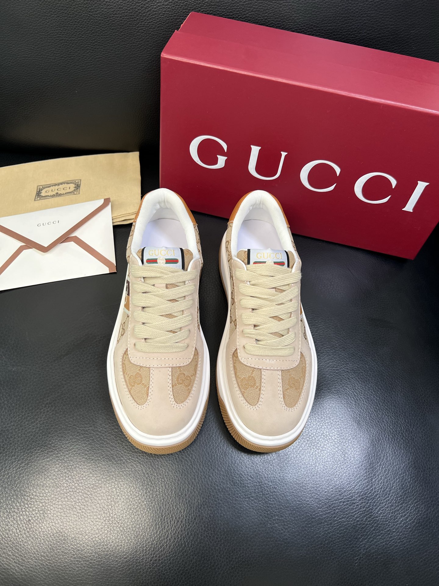 Gucci 高品质 顶级工艺品 古奇 专柜新款原厂配置，意大利进口牛皮搭配印花布面料，进口牛皮内里垫，透