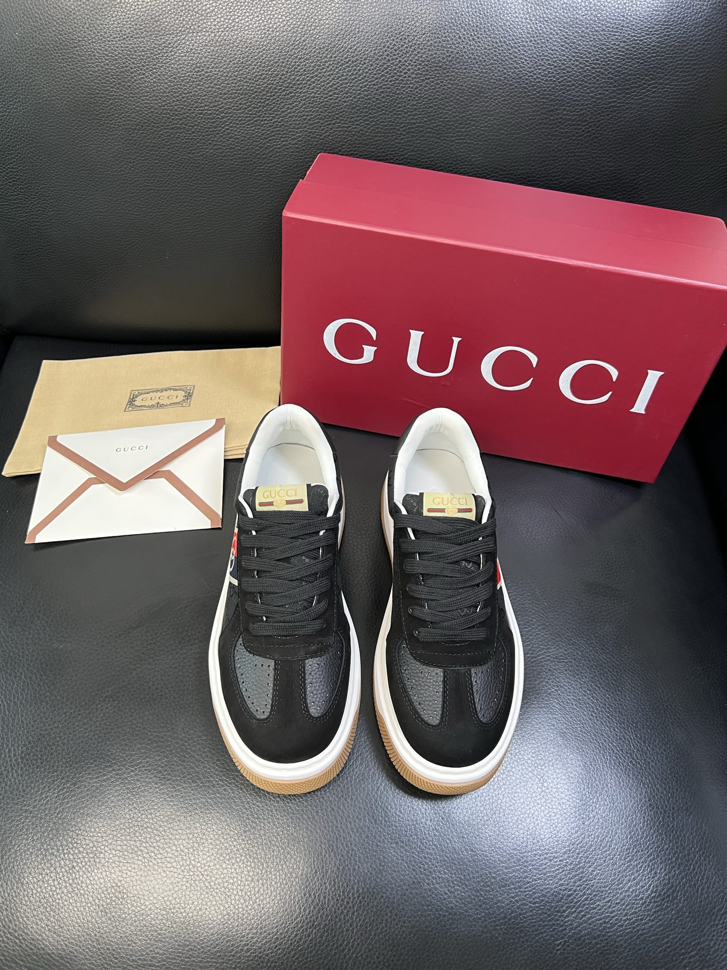 Gucci 高品质 顶级工艺品 古奇 专柜新款原厂配置，意大利进口牛皮搭配印花布面料，进口牛皮内里垫，透