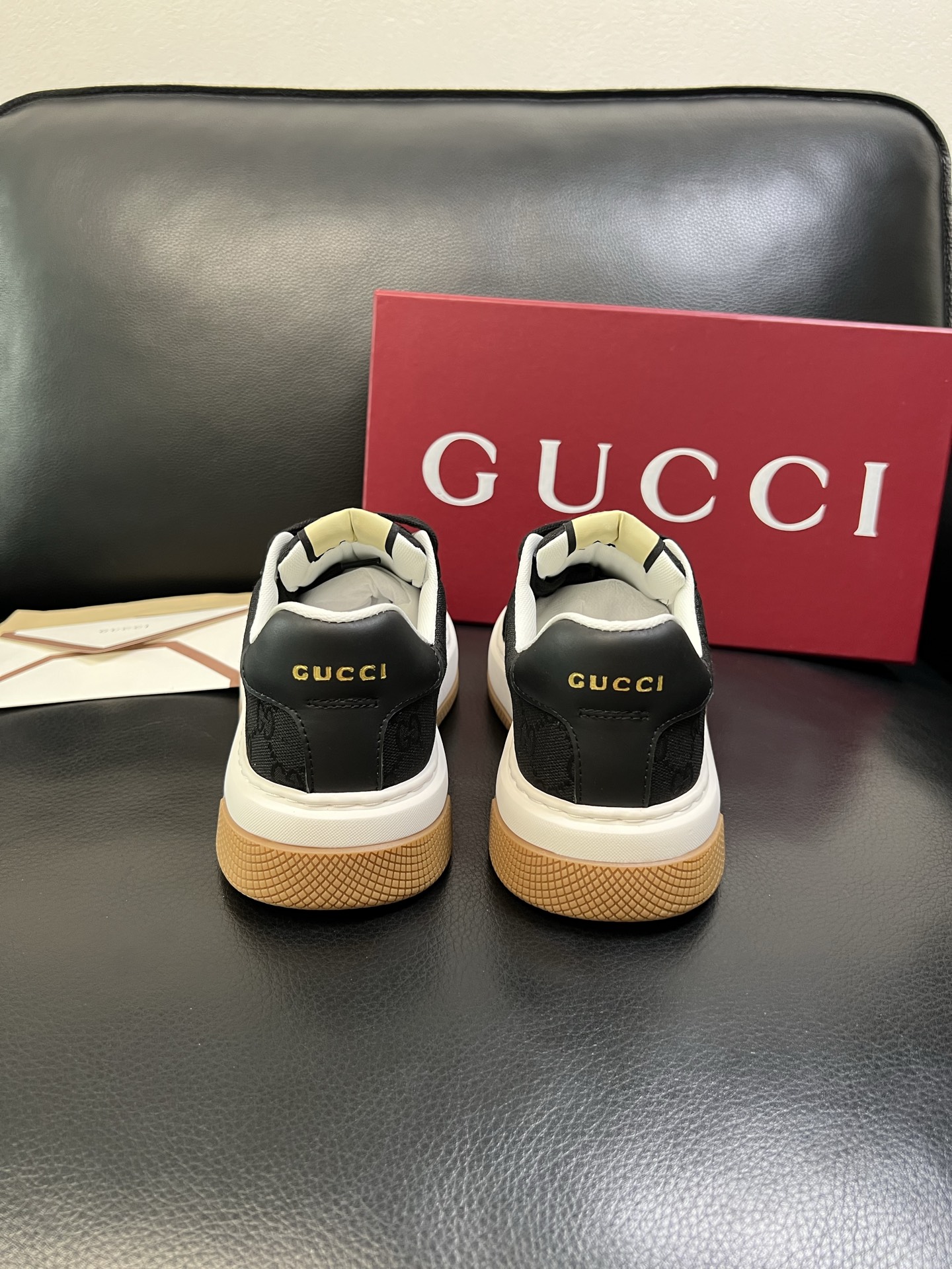 Gucci 高品质 顶级工艺品 古奇 专柜新款原厂配置，意大利进口牛皮搭配印花布面料，进口牛皮内里垫，透
