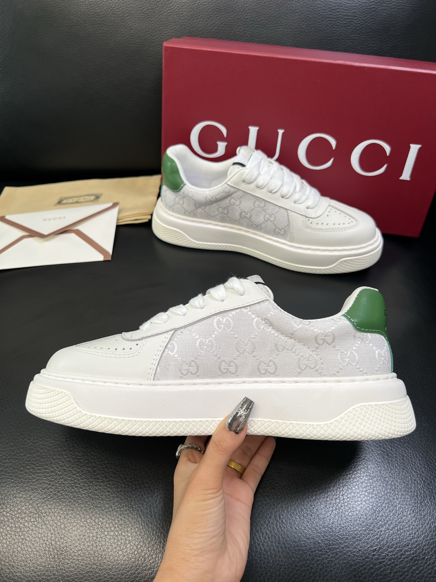 Gucci 高品质 顶级工艺品 古奇 专柜新款原厂配置，意大利进口牛皮搭配印花布面料，进口牛皮内里垫，透