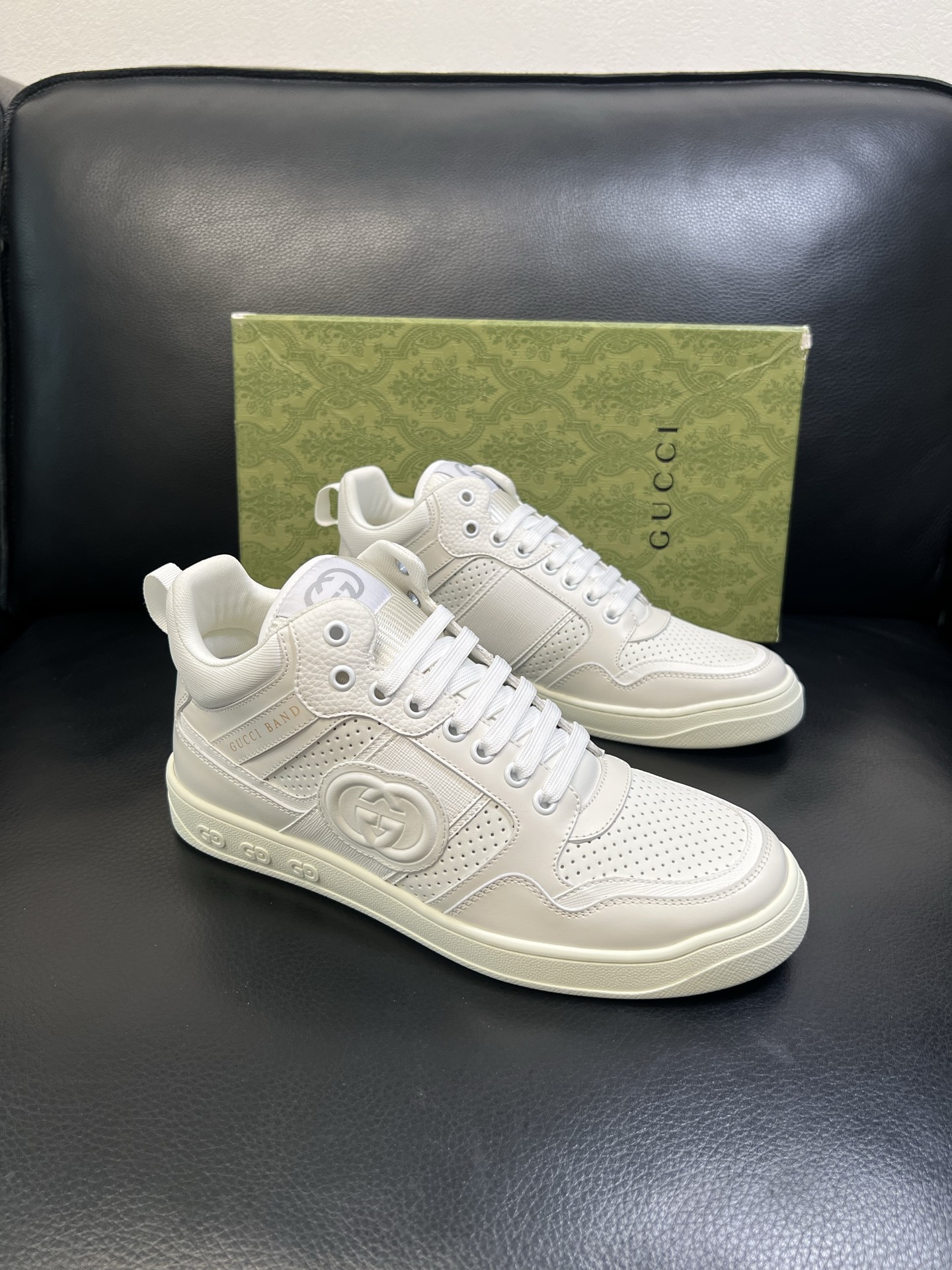 Gucci 高品质 顶级工艺品 古奇 专柜新款原厂配置，意大利进口牛皮搭配印花面料，进口牛皮内里垫，透气