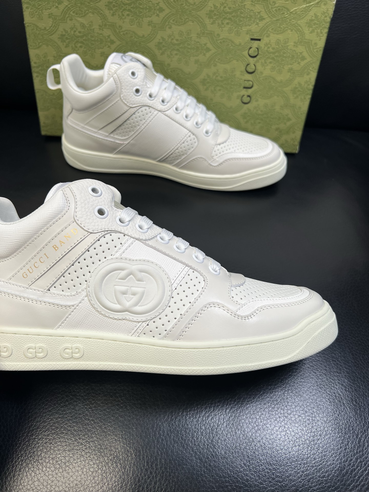 Gucci 高品质 顶级工艺品 古奇 专柜新款原厂配置，意大利进口牛皮搭配印花面料，进口牛皮内里垫，透气