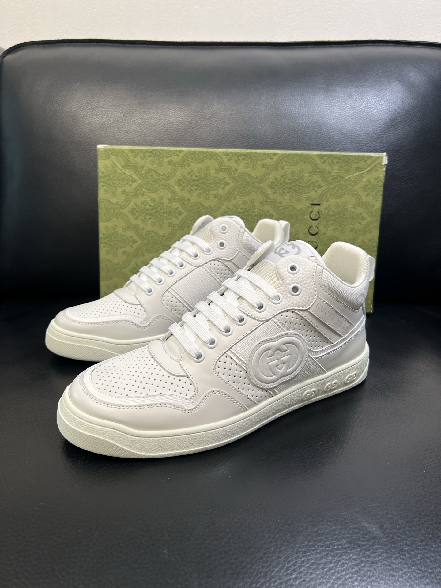 Gucci 高品质 顶级工艺品 古奇 专柜新款原厂配置，意大利进口牛皮搭配印花面料，进口牛皮内里垫，透气