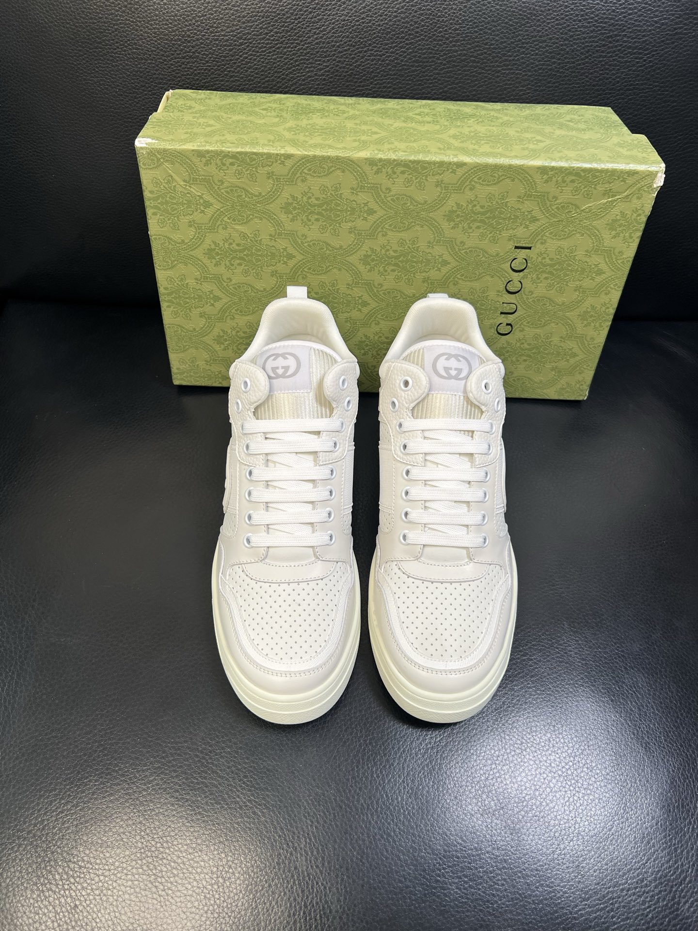 Gucci 高品质 顶级工艺品 古奇 专柜新款原厂配置，意大利进口牛皮搭配印花面料，进口牛皮内里垫，透气