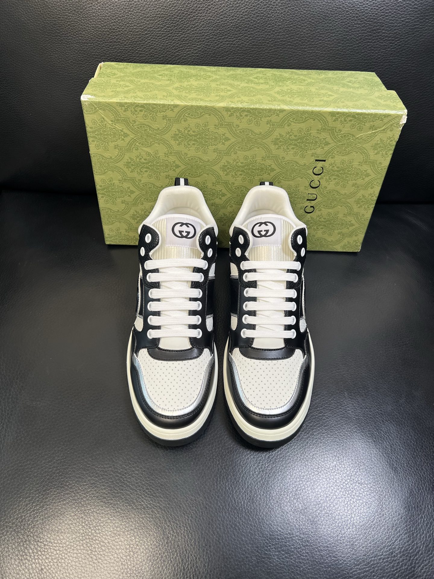 Gucci 高品质 顶级工艺品 古奇 专柜新款原厂配置，意大利进口牛皮搭配印花面料，进口牛皮内里垫，透气