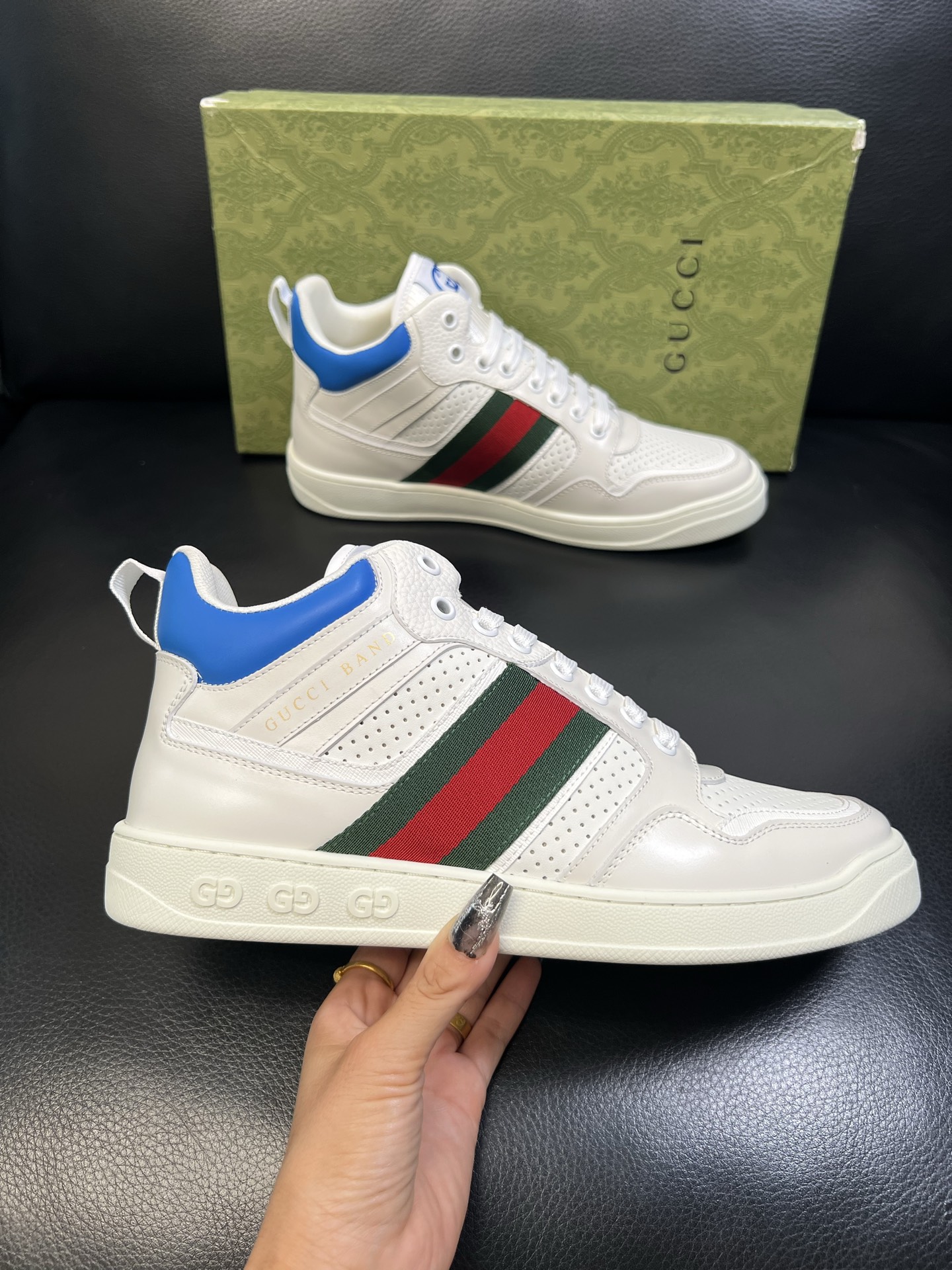 Gucci 高品质 顶级工艺品 古奇 专柜新款原厂配置，意大利进口牛皮搭配印花面料，进口牛皮内里垫，透气