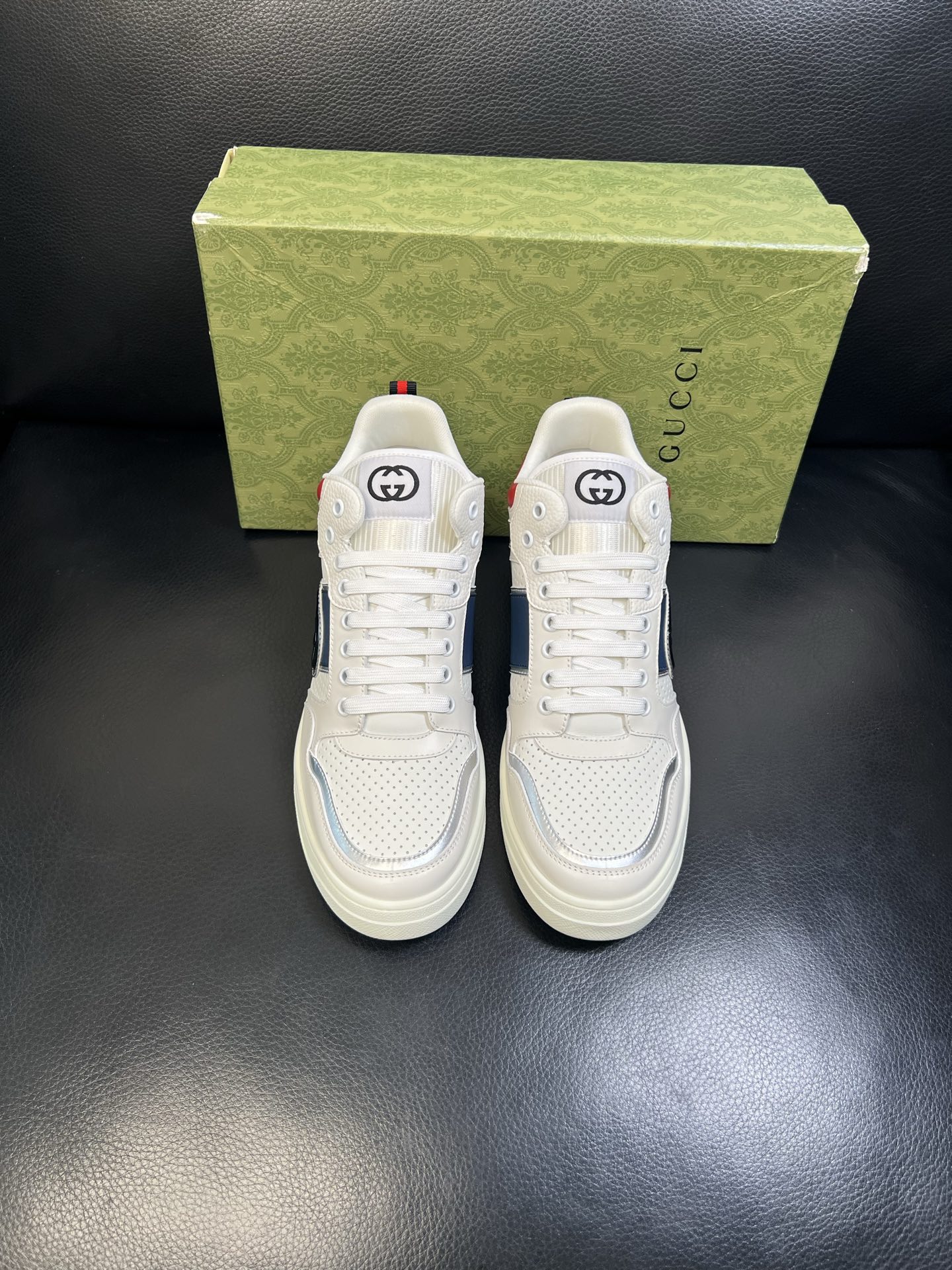 Gucci 高品质 顶级工艺品 古奇 专柜新款原厂配置，意大利进口牛皮搭配印花面料，进口牛皮内里垫，透气