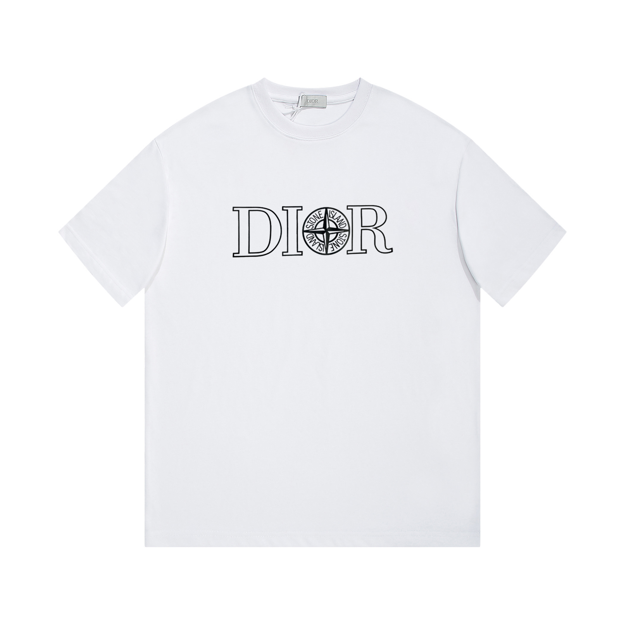 Dior 2025SS Printed Logo Cotton T-Shirt | Unisex Fashion Top
