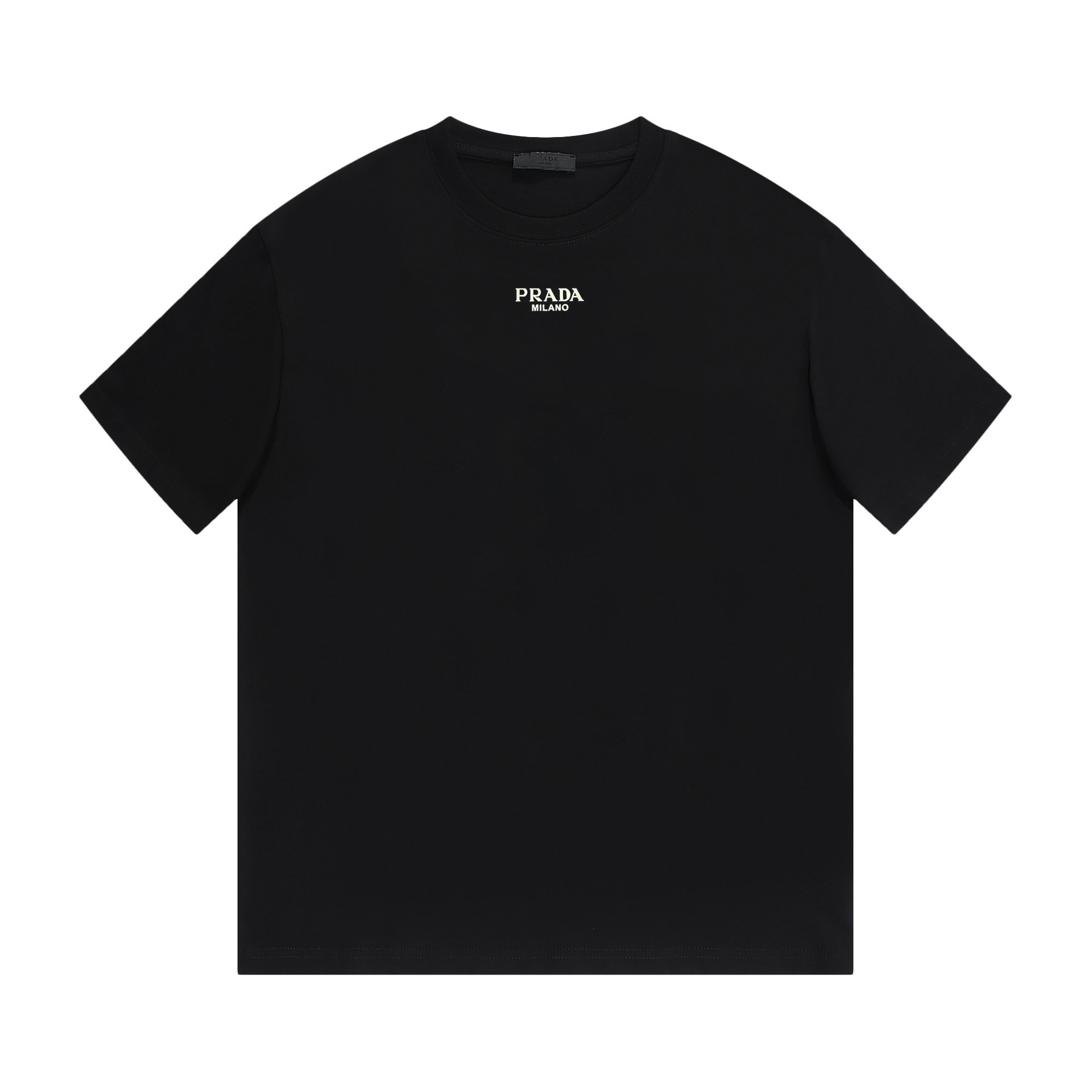 PRADA Bordado de letras laminadas Prada‼️Camiseta de manga corta® *Tela de algodón personalizada de 280g, la tela es su…