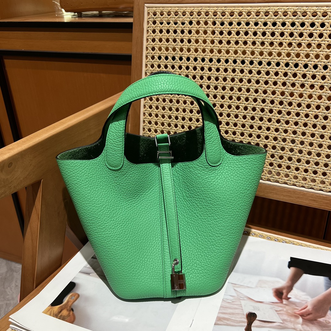 NO:811739,Vegetable basket 18 upgraded version TC leather comic green gold and silver buckle all steel hardware wax wire production, Hermes, hermes, Hermes,19860909菜篮子18升级版 TC皮 漫画绿金银扣 全钢五金 蜡线制作,爱马仕,hermes,Hermes,,Bag