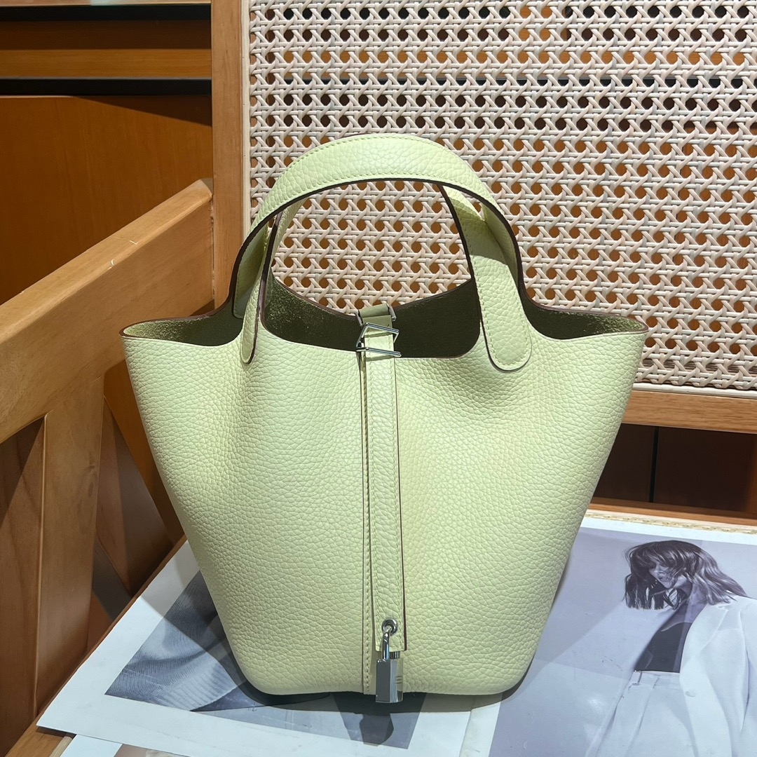 NO:811696,Vegetable basket 18 TC leather Milton gold silver buckle all steel hardware wax thread production [ready stock], Hermes, hermes, Hermes,19860909菜篮子18 TC皮 米尔顿黄银扣 全钢五金 蜡线制作【现货】,爱马仕,hermes,Hermes,,Bag