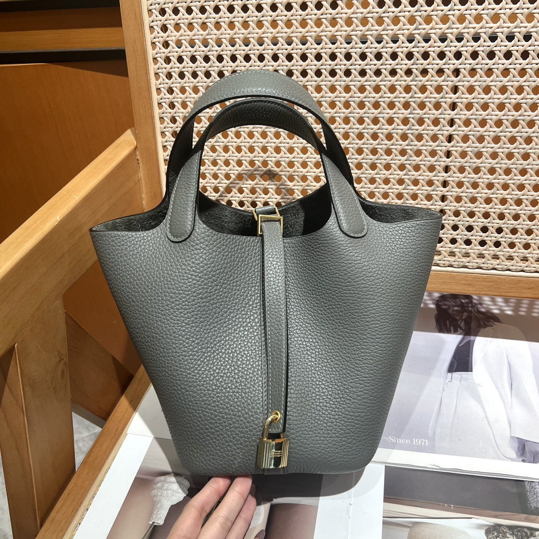 NO:811691,Vegetable basket 18 TC leather, pewter gray gold and silver buckle, all steel hardware, wax thread production [ready stock], Hermes, hermes, Hermes,19860909菜篮子18 TC皮 锡器灰金银扣 全钢五金 蜡线制作【现货】,爱马仕,hermes,Hermes,,Bag