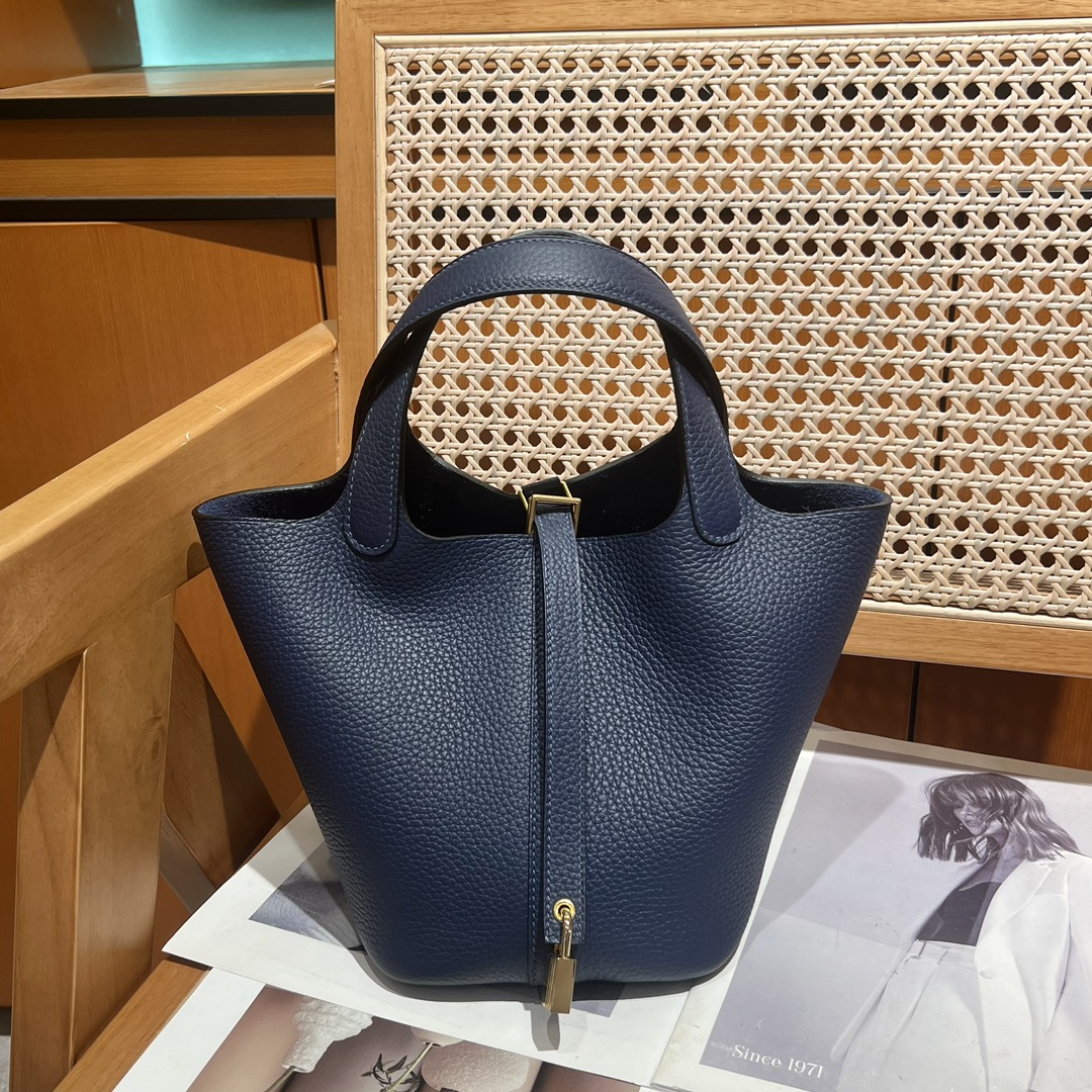 NO:811727,Vegetable basket 18 TC leather, deep blue gold and silver buckle, all-steel hardware, wax thread production [ready stock], Hermes, hermes, Hermes,19860909菜篮子18 TC皮 深邃蓝金银扣 全钢五金 蜡线制作【现货】,爱马仕,hermes,Hermes,,Bag